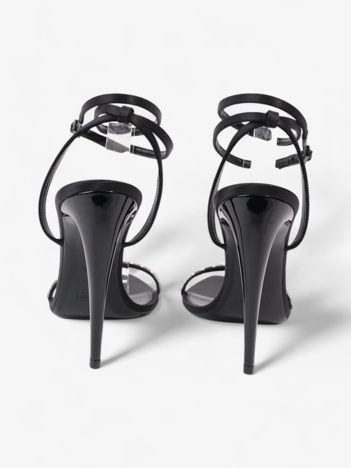 Saint Laurent Gloria  110 Black Satin EU 38.5 UK 5.5