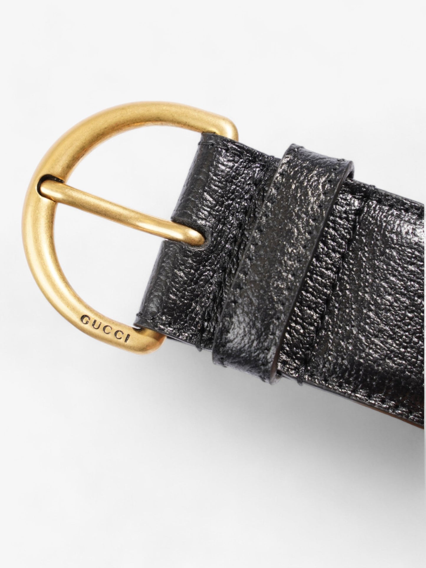 Gucci Classic Belt Black Leather 80cm / 32"