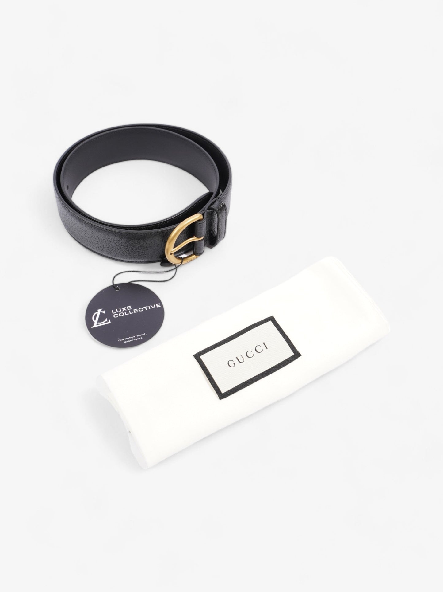 Gucci Classic Belt Black Leather 80cm / 32"