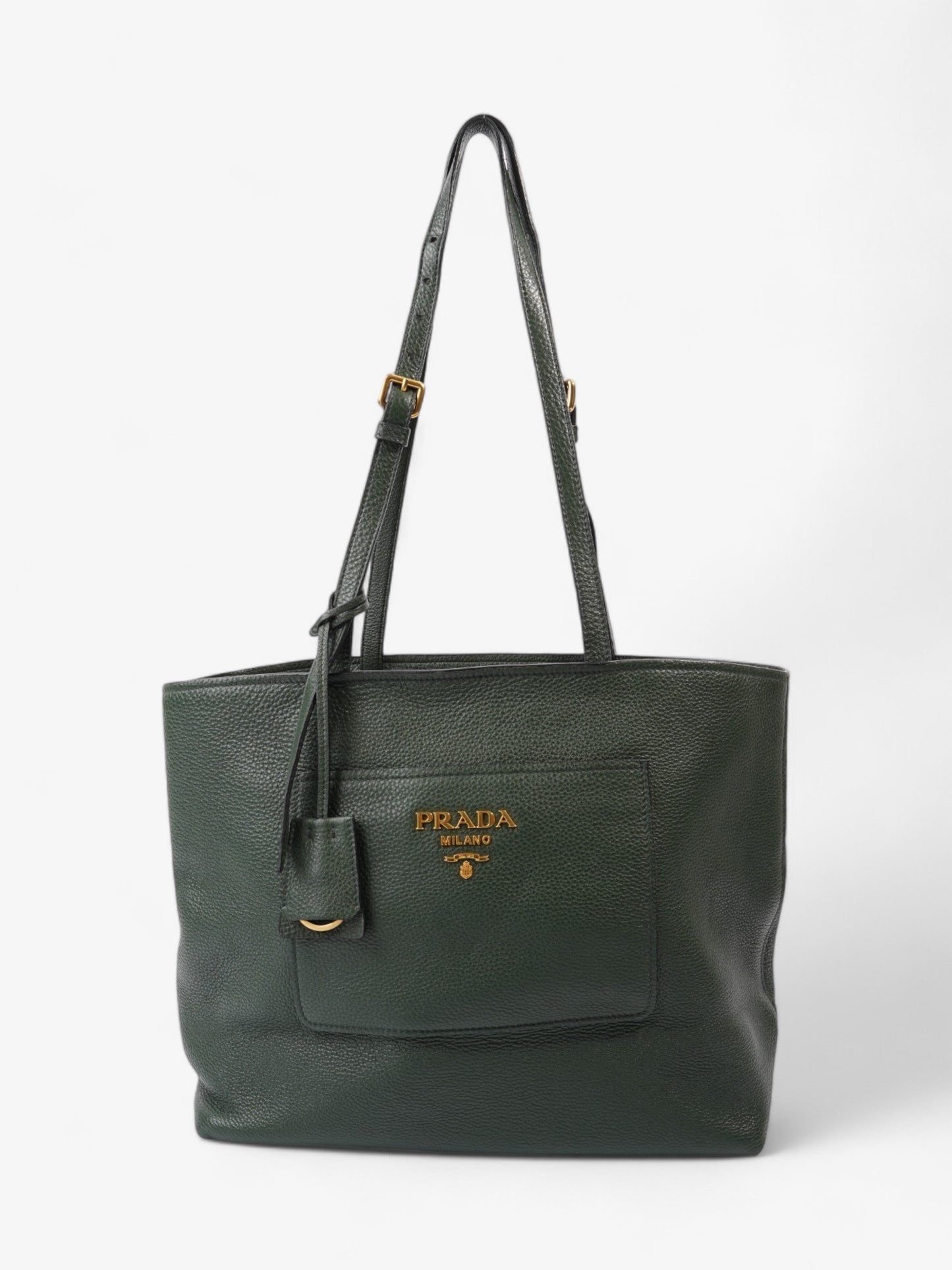 Prada Tote Green Leather