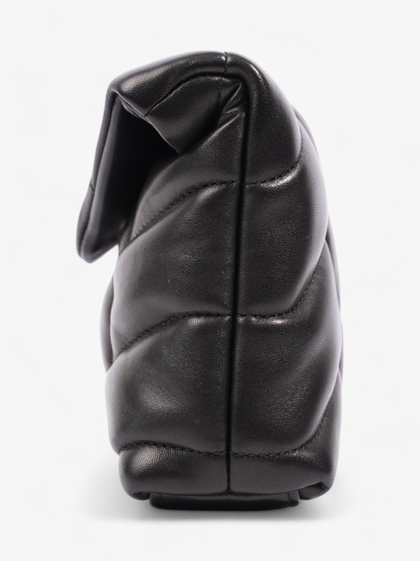 Saint Laurent Puffy Pouch Black Calfskin Leather