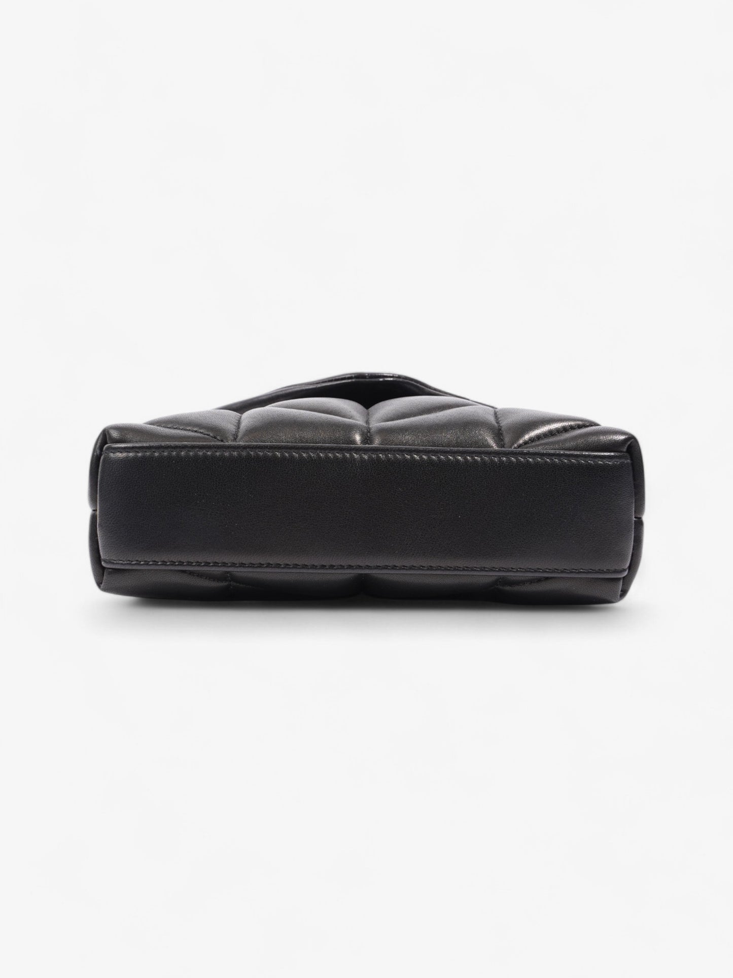 Saint Laurent Puffy Pouch Black Calfskin Leather