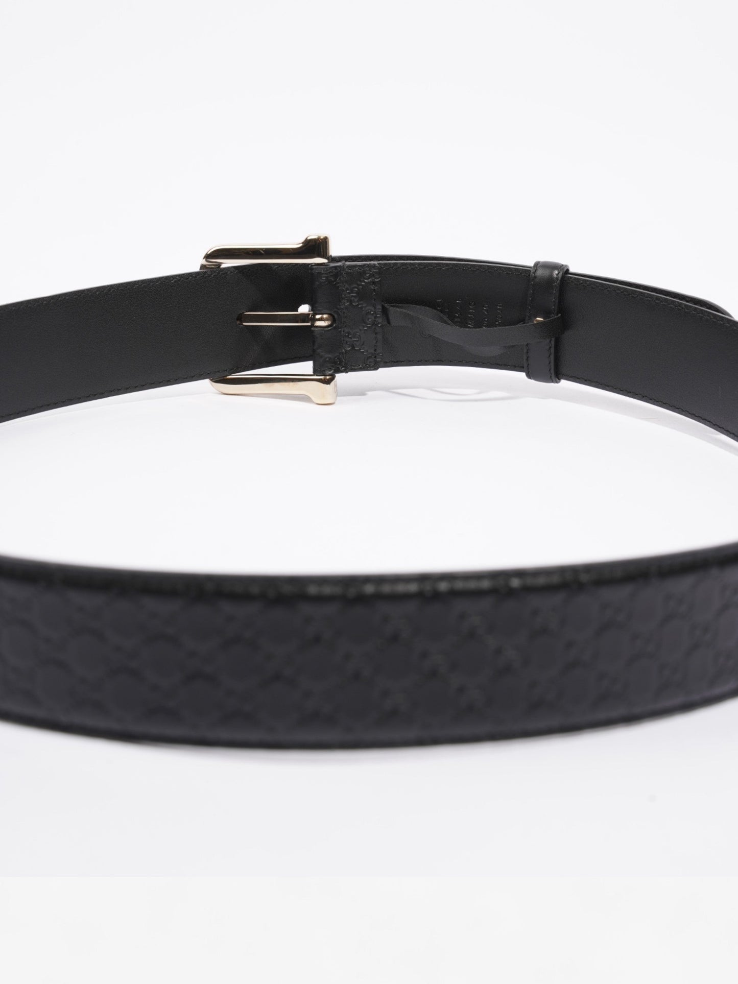 Gucci Microguccissima Buckle Belt Black Leather 100cm / 40"