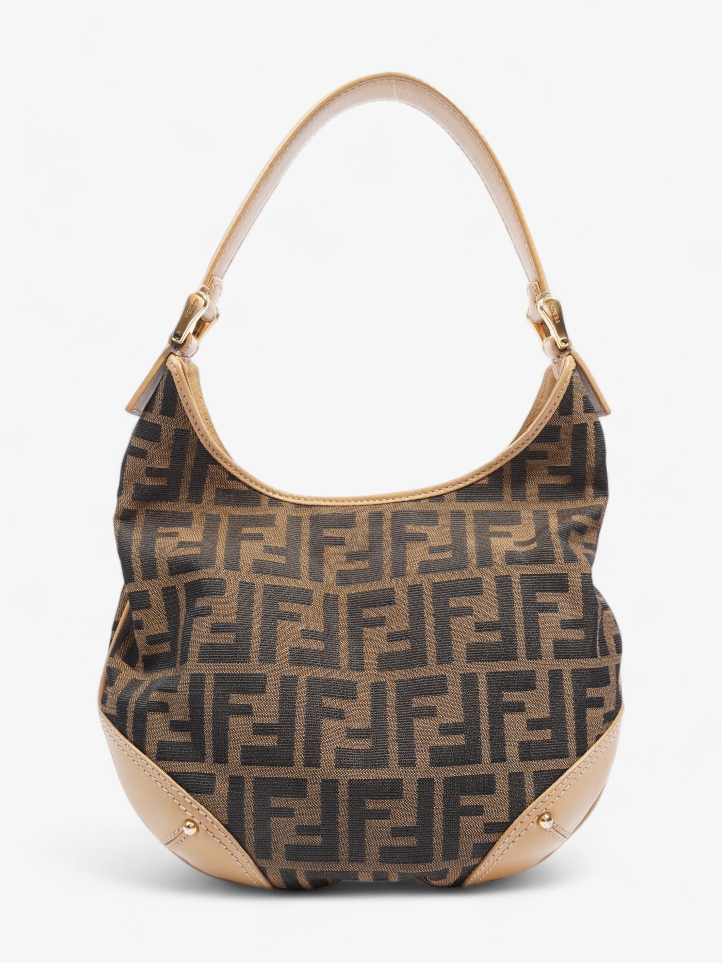 Fendi Zucca Tobacco Hobo Brown Canvas