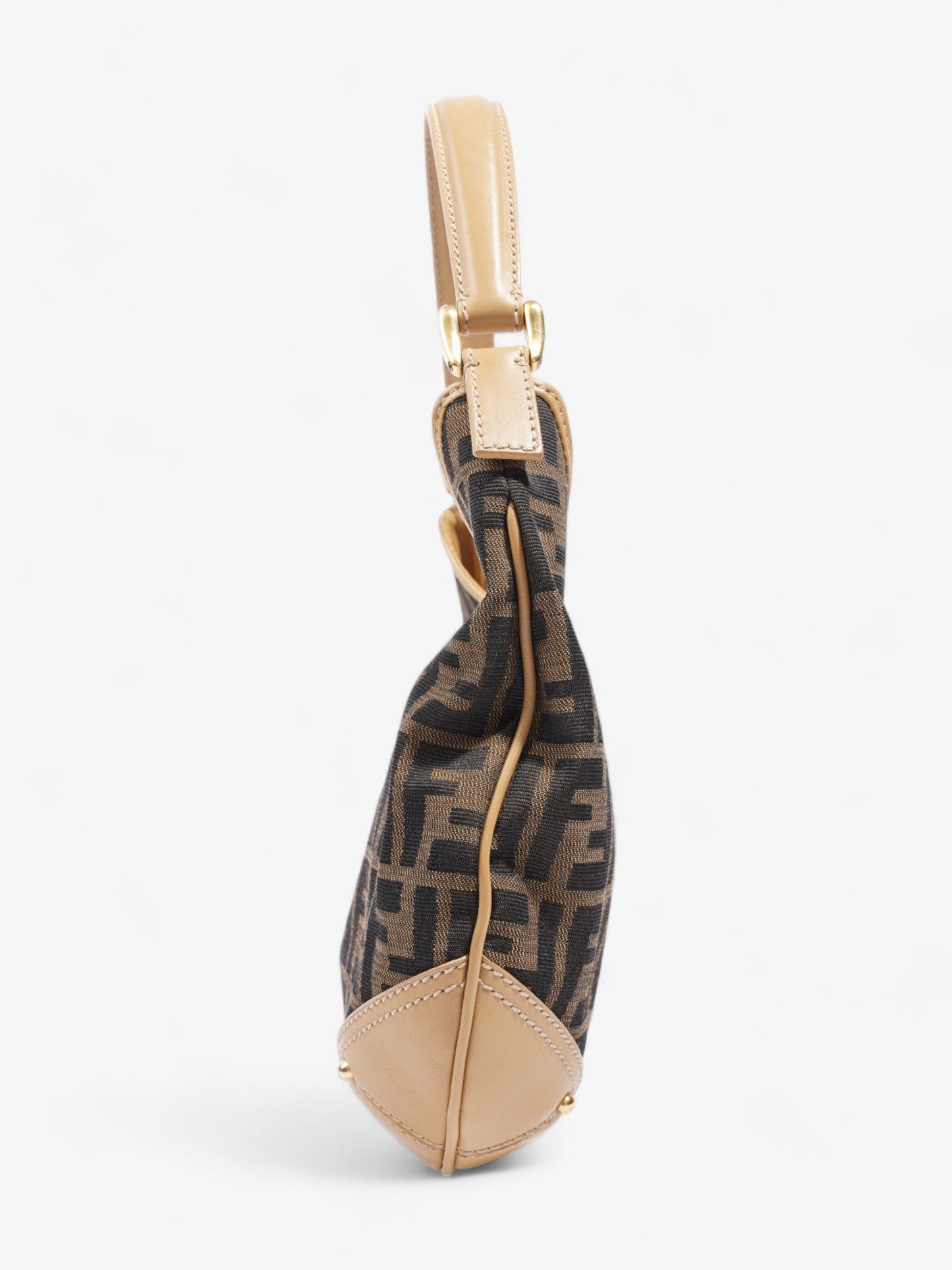 Fendi Zucca Tobacco Hobo Brown Canvas