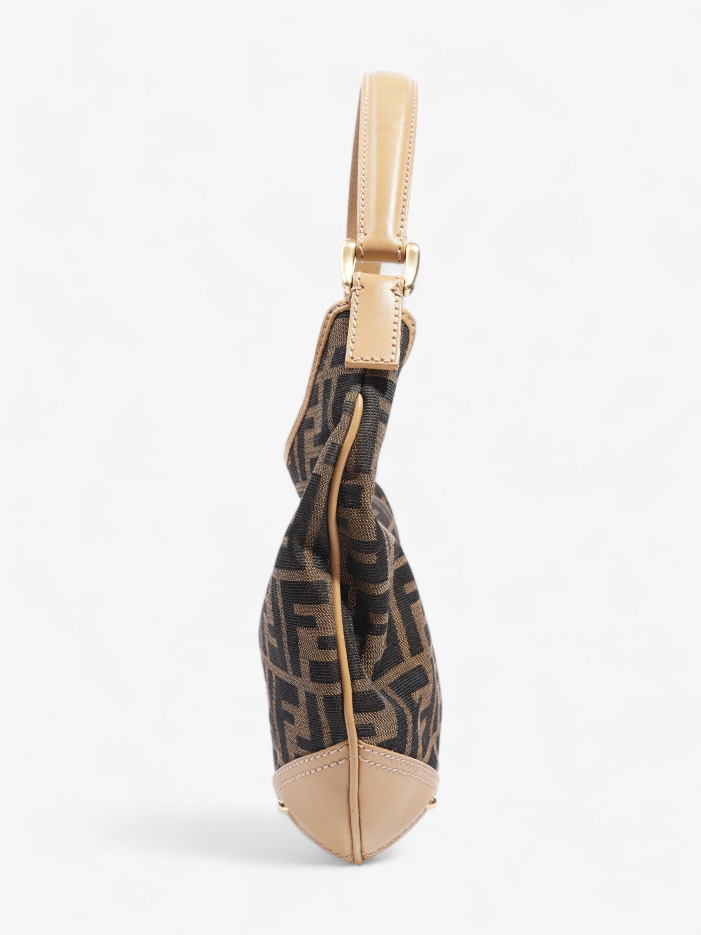 Fendi Zucca Tobacco Hobo Brown Canvas