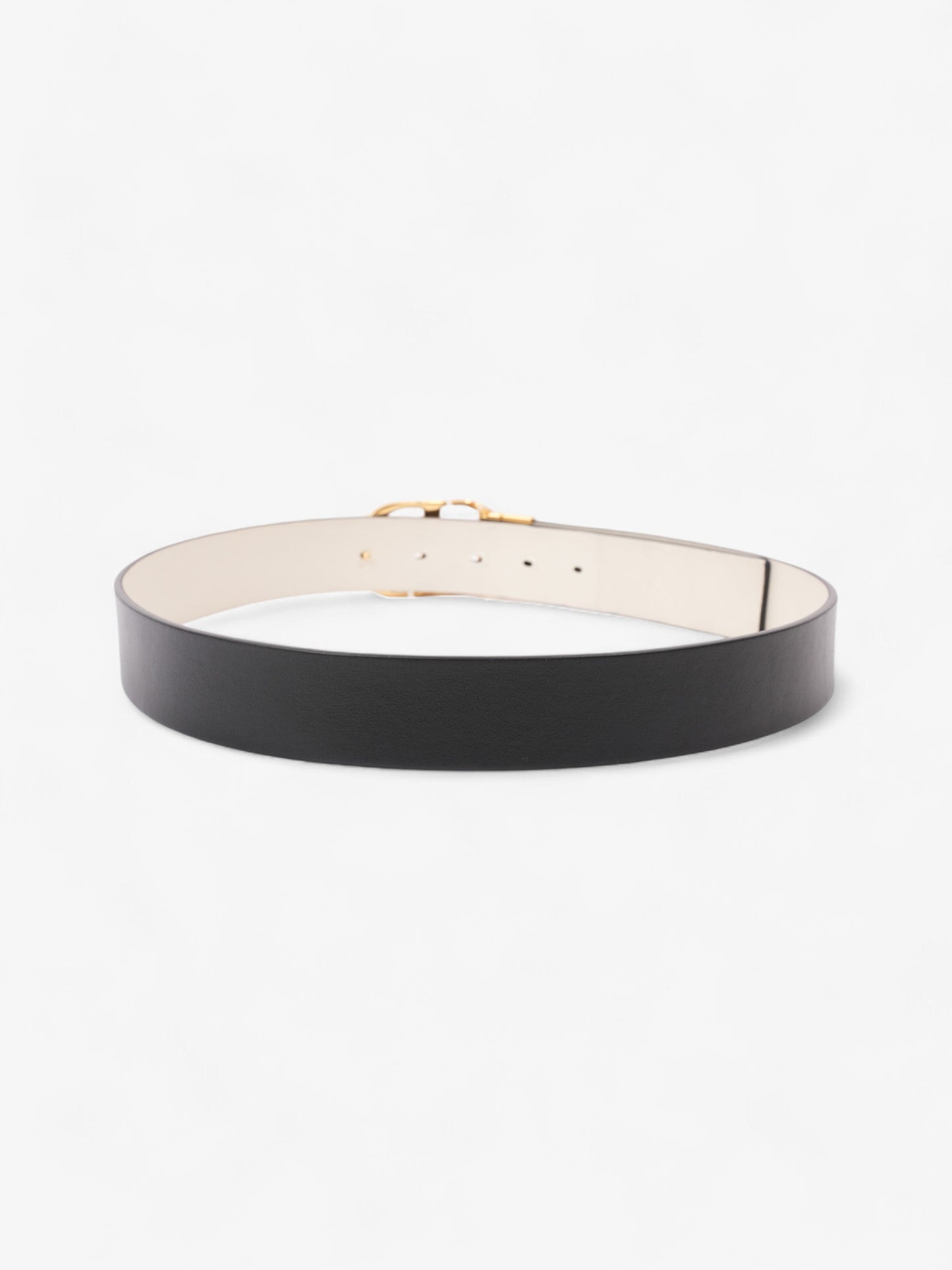 Christian Dior 30 Montaigne Reversible Belt White / Black / Gold Leather 106cm