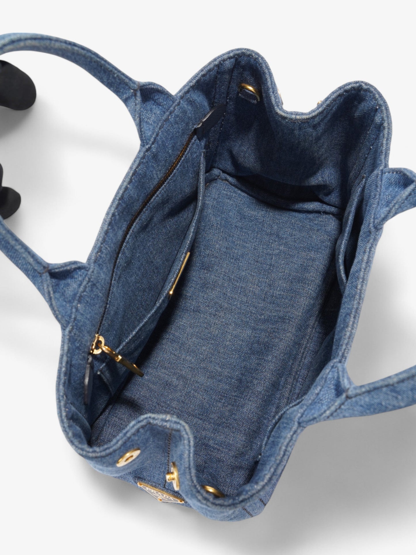 Prada Canapa Tote Denim / Black Denim
