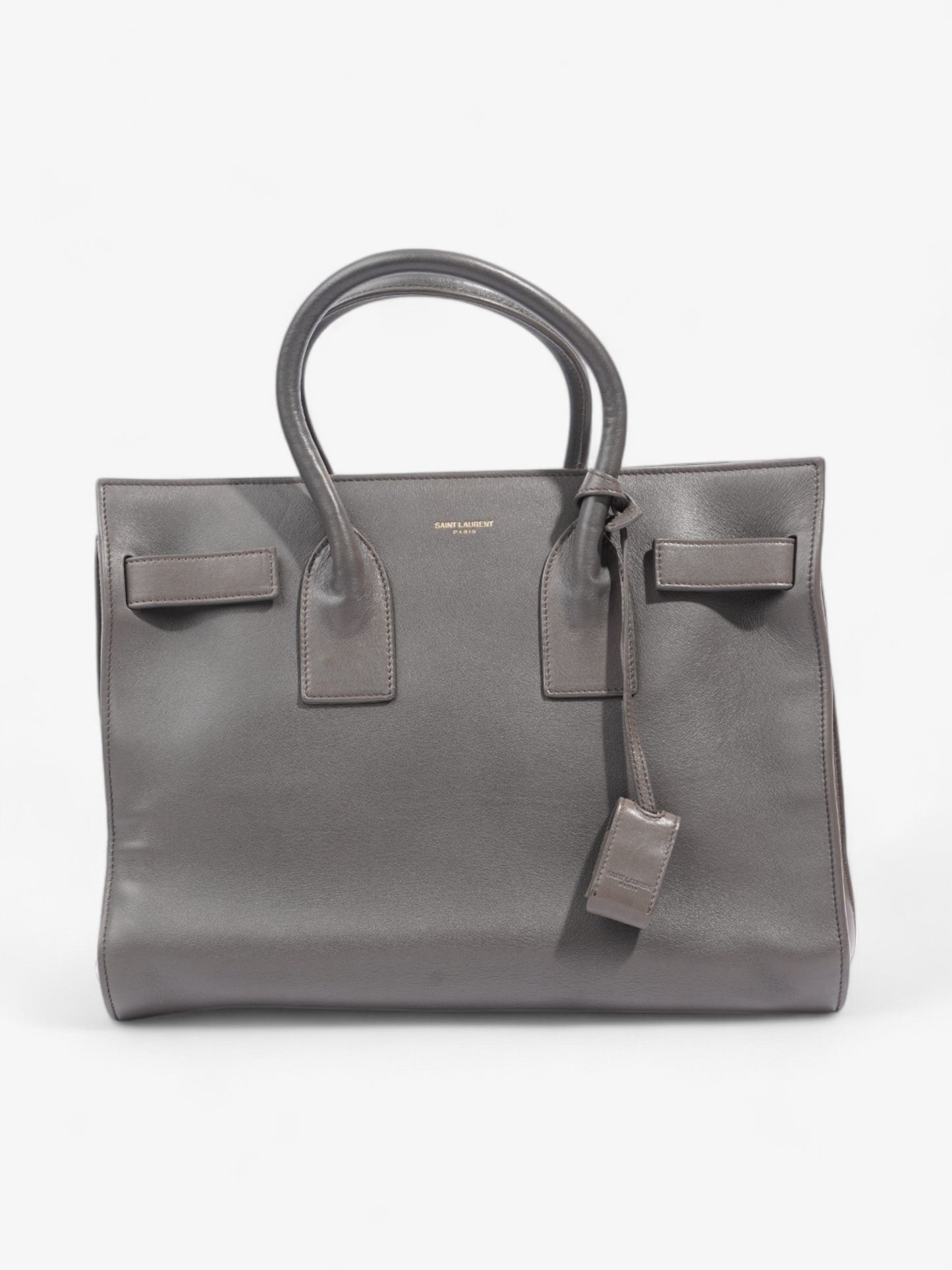 Saint Laurent Sac De Jour Grey Lambskin Leather Small