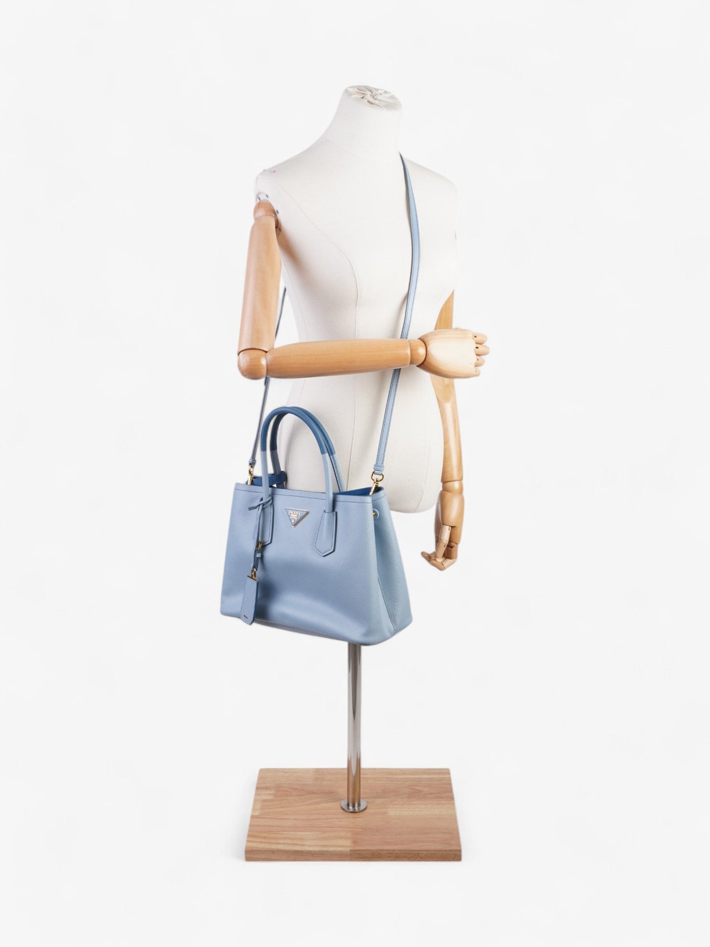 Prada Double Bag Astral Blue Saffiano Leather Small