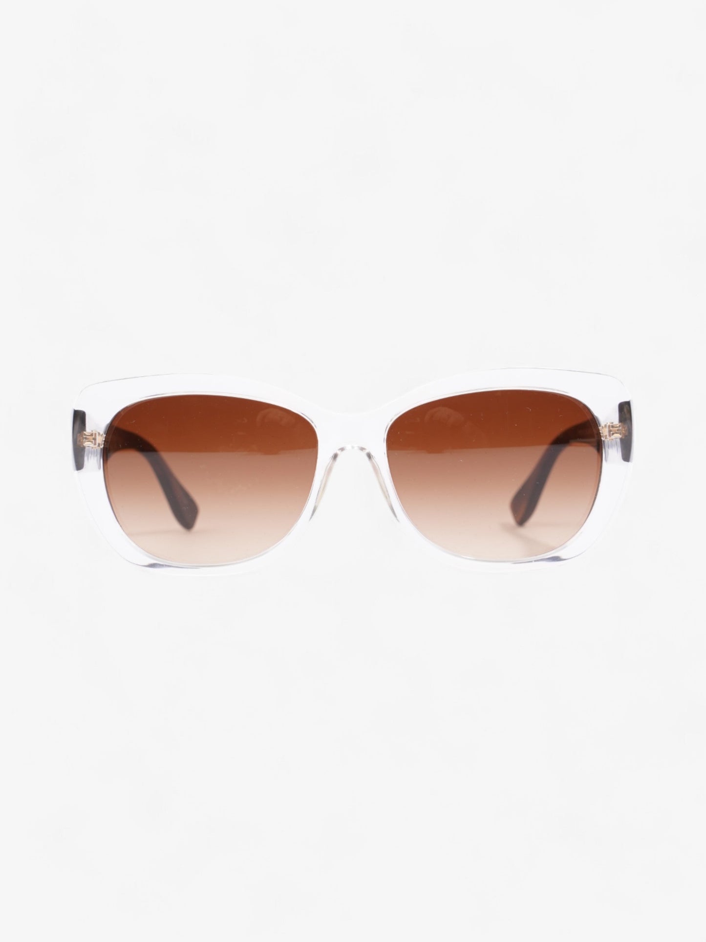 Coach Clear Frame Sunglasses Crystal / Dark Tortoise Acetate 135mm