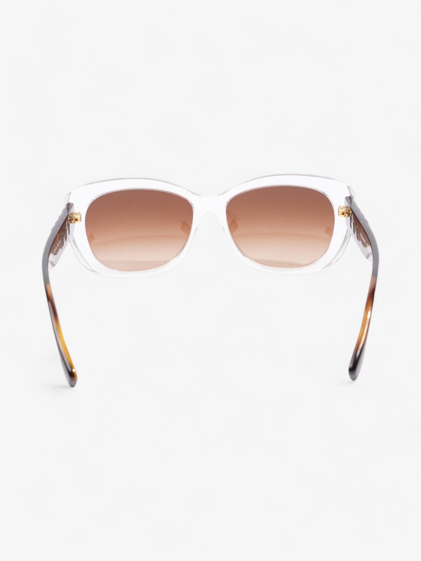Coach Clear Frame Sunglasses Crystal / Dark Tortoise Acetate 135mm