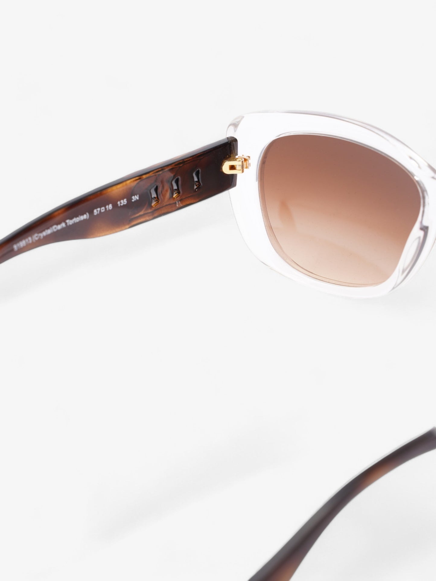 Coach Clear Frame Sunglasses Crystal / Dark Tortoise Acetate 135mm