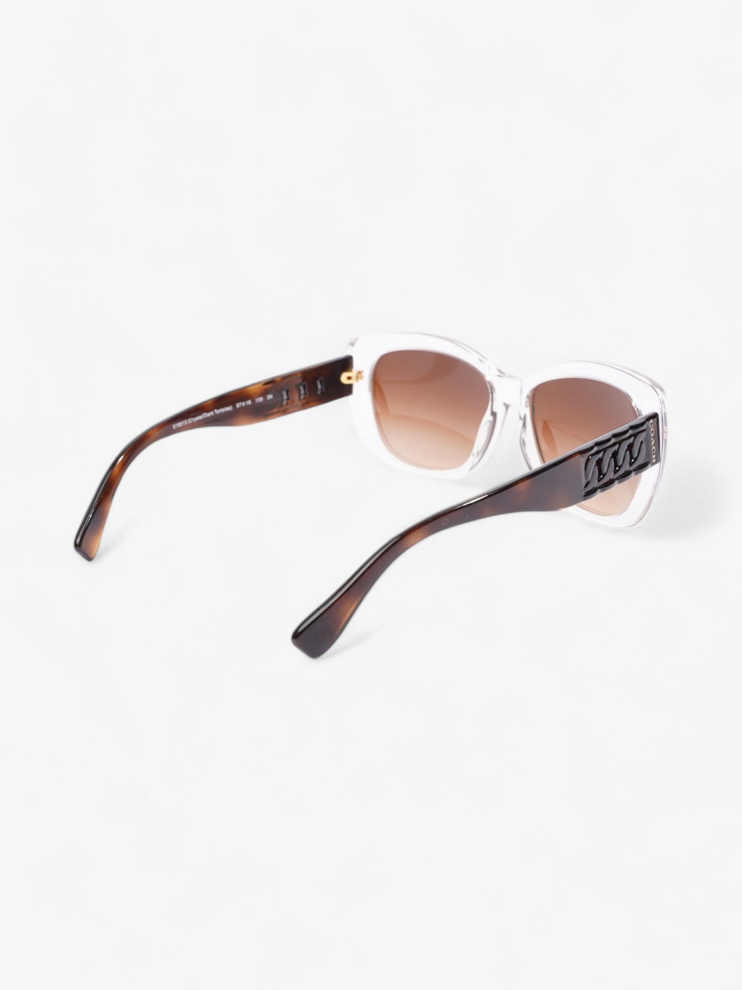 Coach Clear Frame Sunglasses Crystal / Dark Tortoise Acetate 135mm