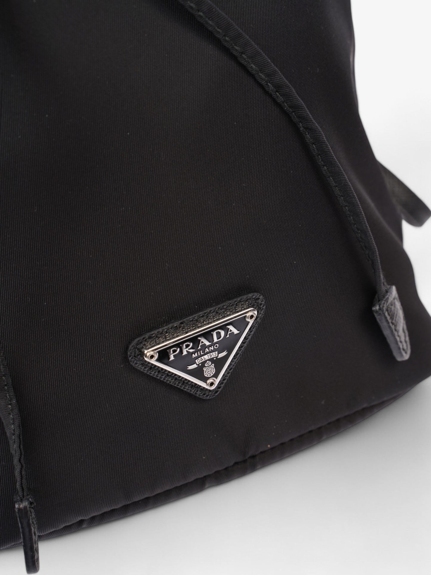 Prada Drawstring Pouch Black Nylon