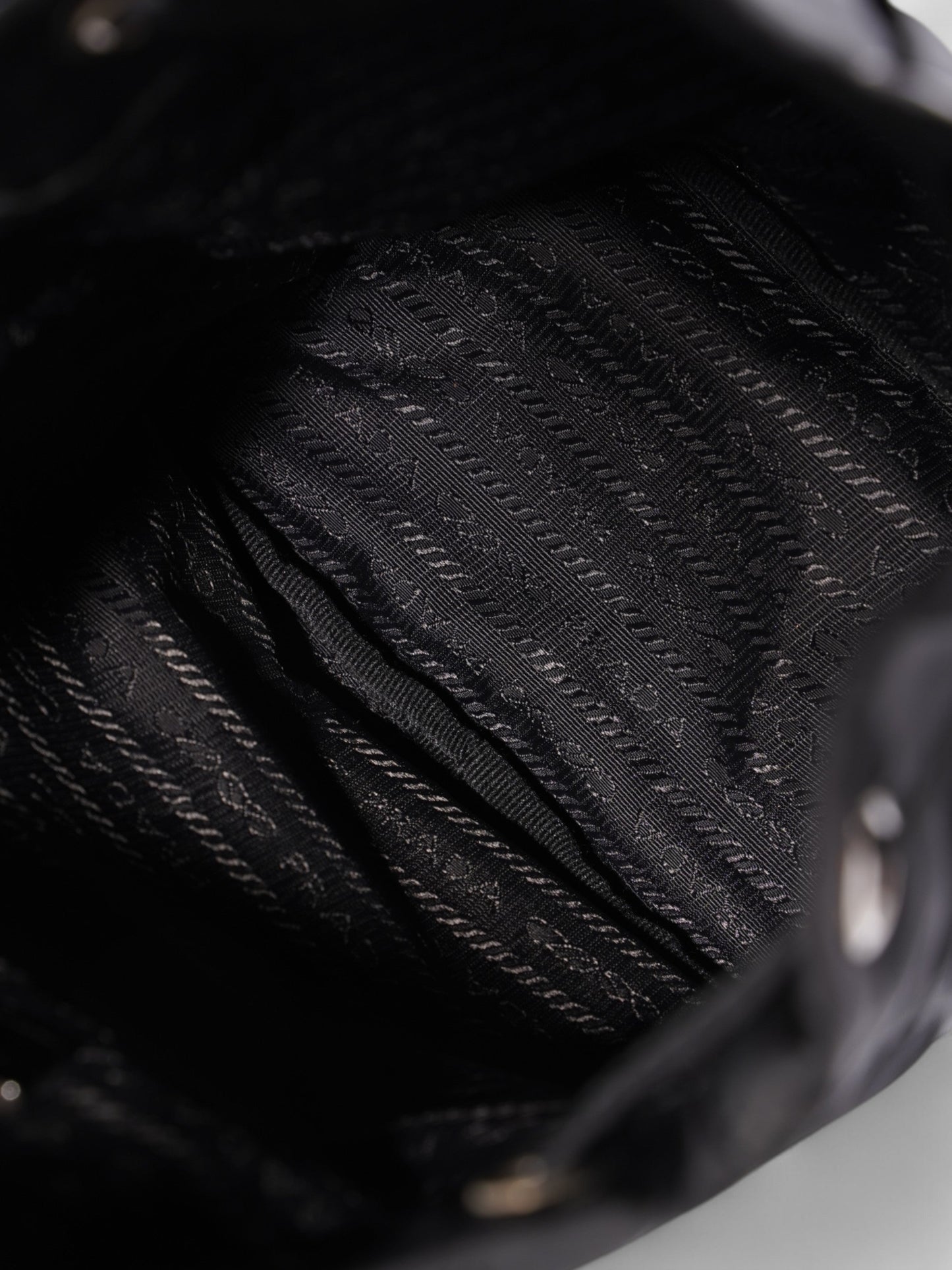 Prada Drawstring Pouch Black Nylon