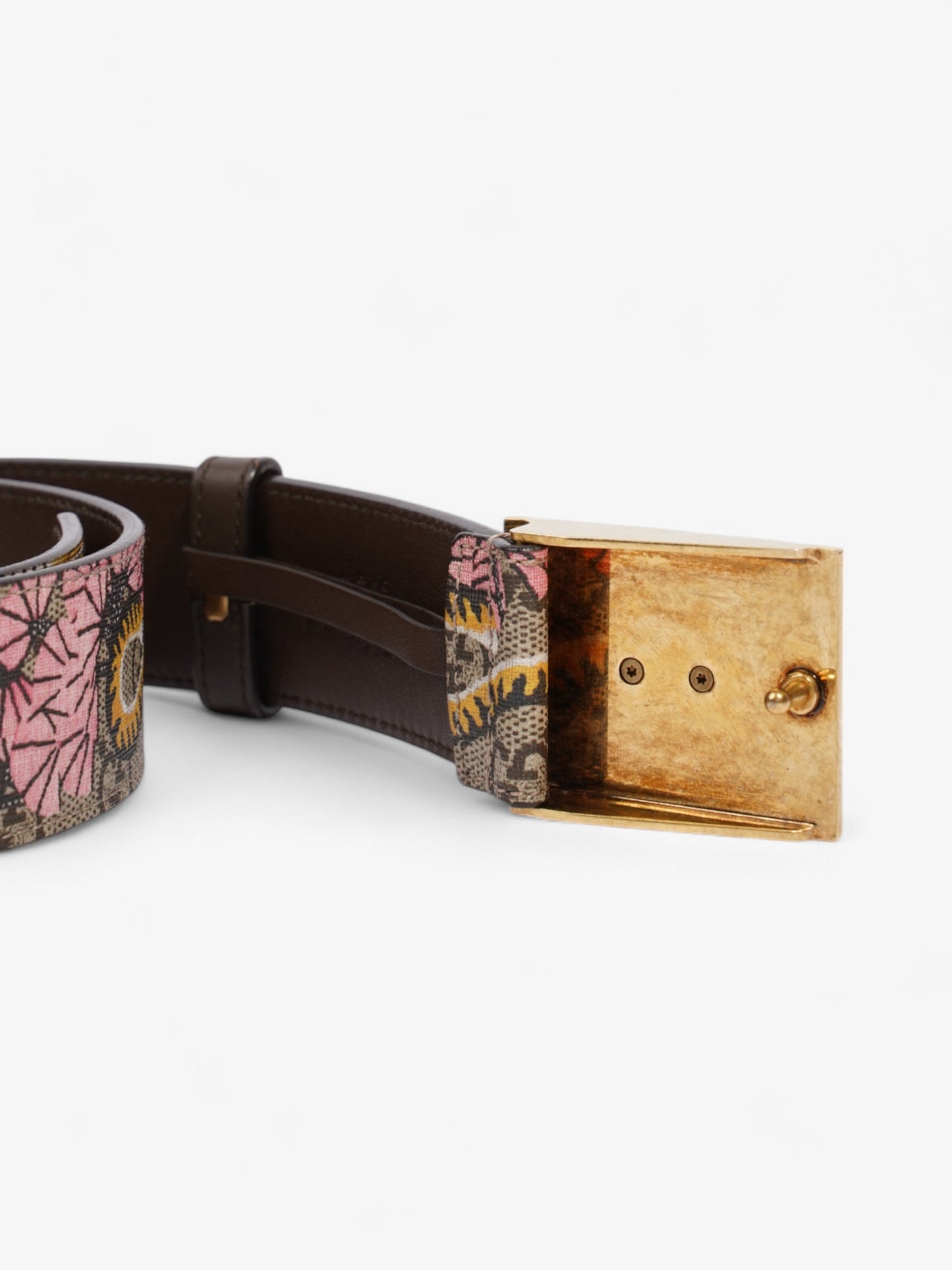 Gucci Buckle Belt Supreme / Bloom Coated Canvas 80cm 32"