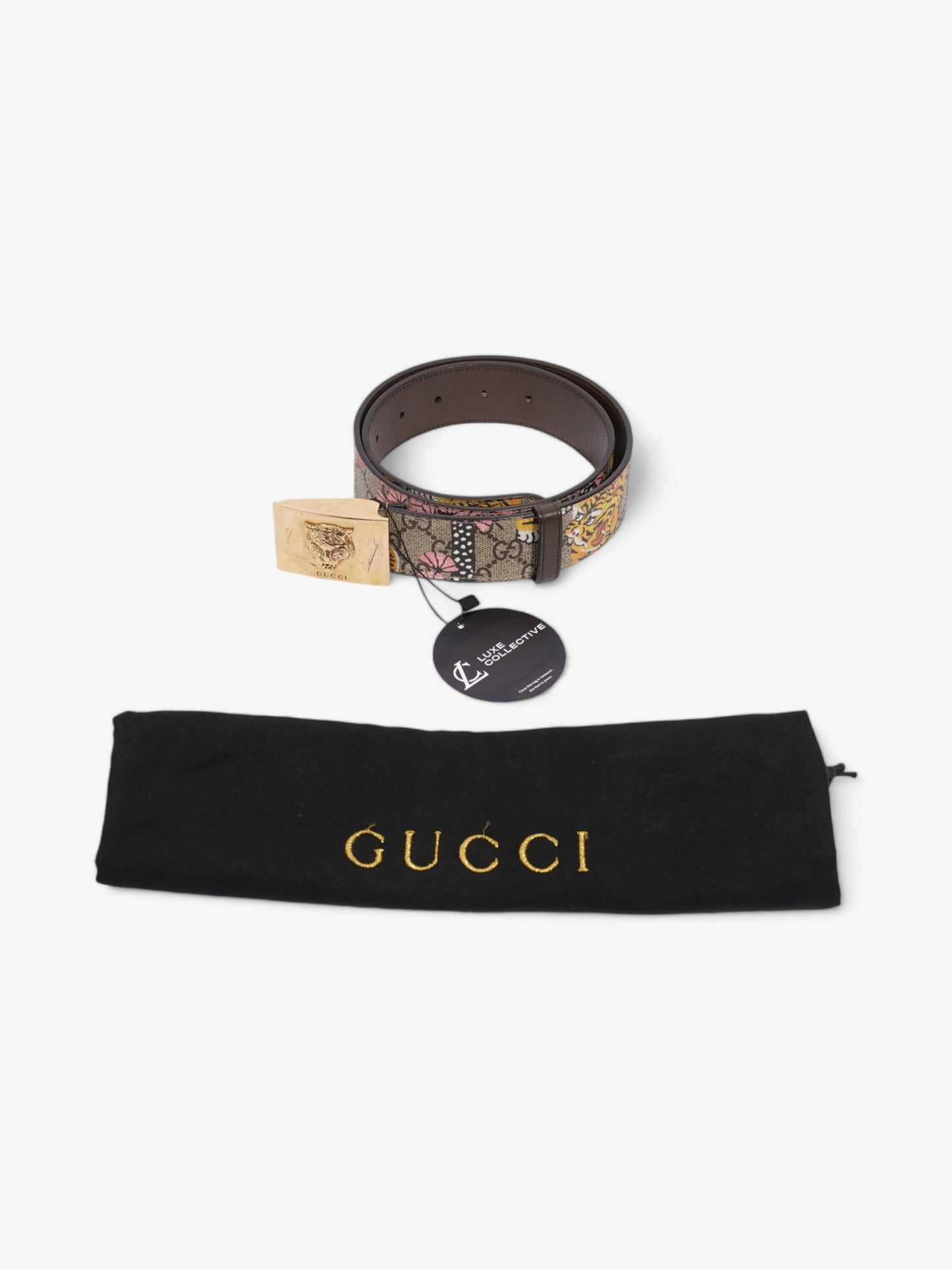 Gucci Buckle Belt Supreme / Bloom Coated Canvas 80cm 32"
