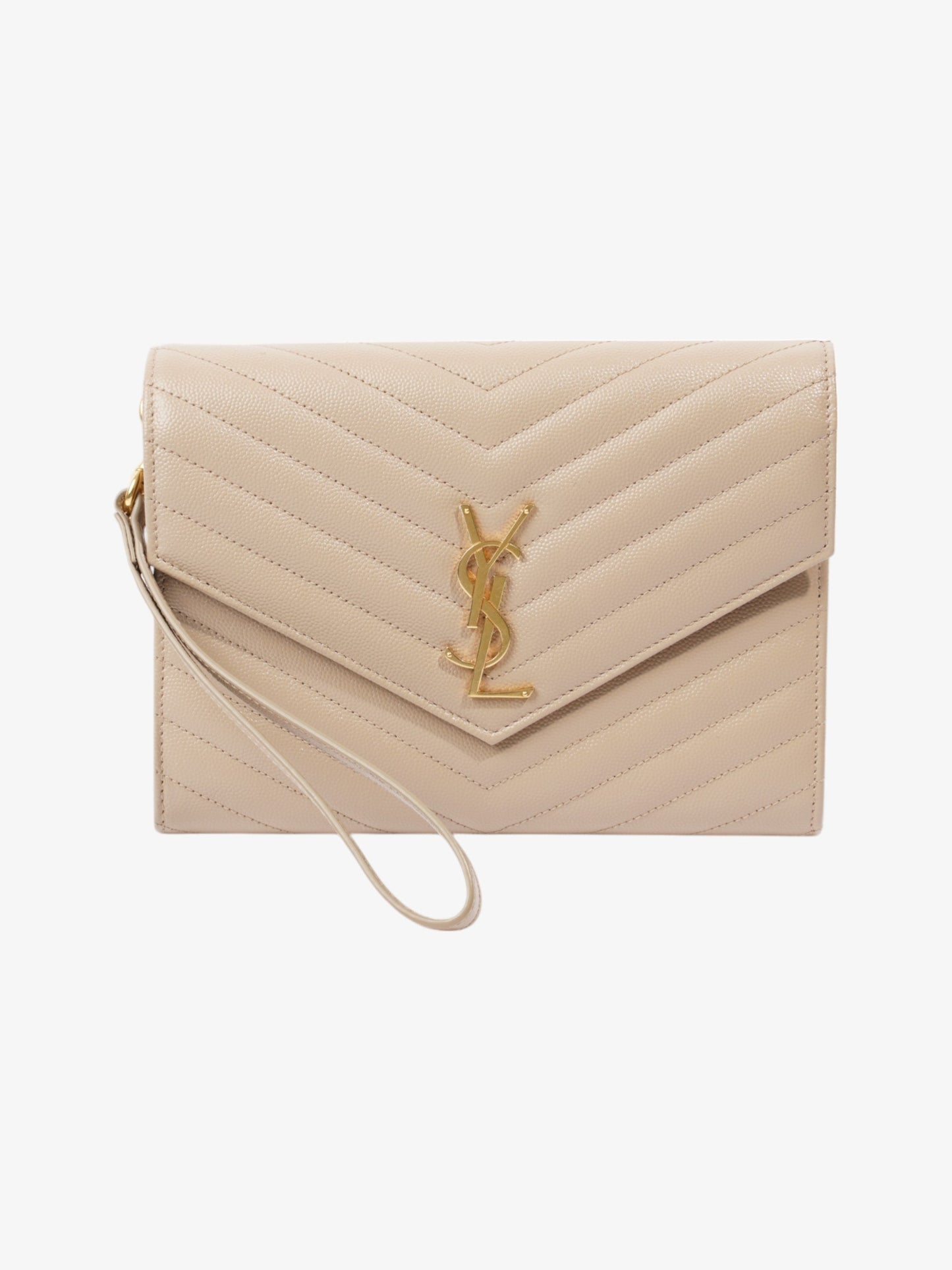 Saint Laurent Cassandre Flap Beige Matelasse Leather