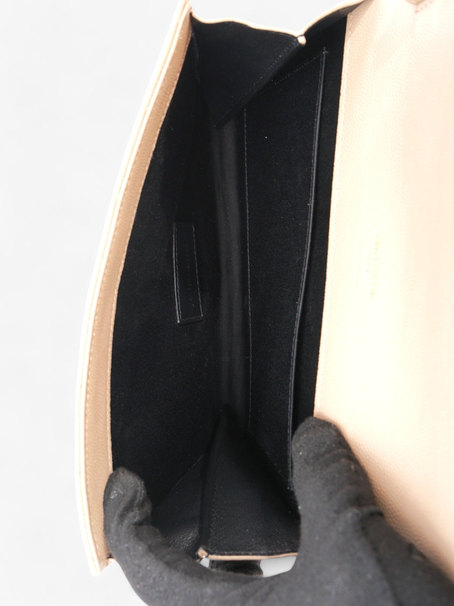 Saint Laurent Cassandre Flap Beige Matelasse Leather