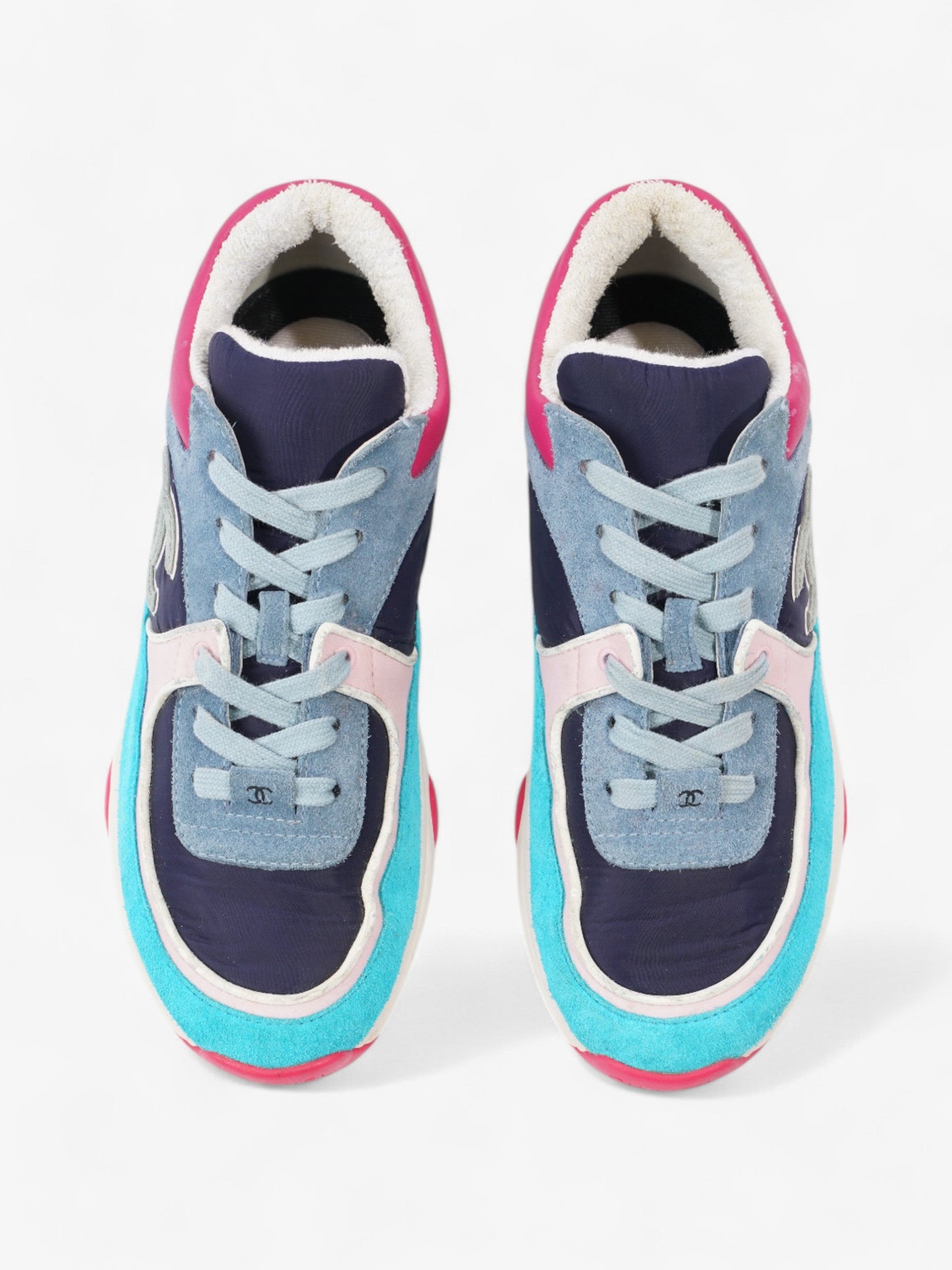 Chanel CC Logo Sneakers Multicolour Suede EU 39 UK 6