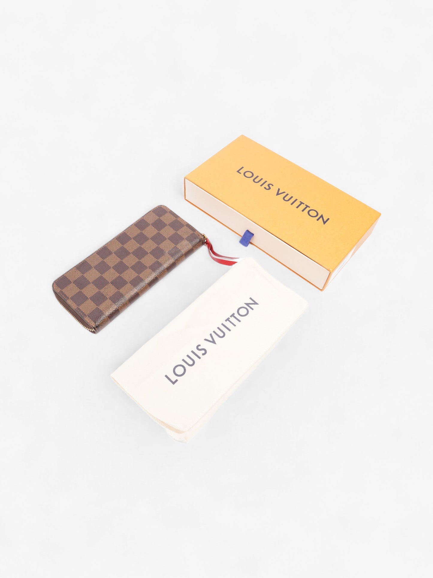 Louis Vuitton Clemence Wallet Damier Ebene Coated Canvas