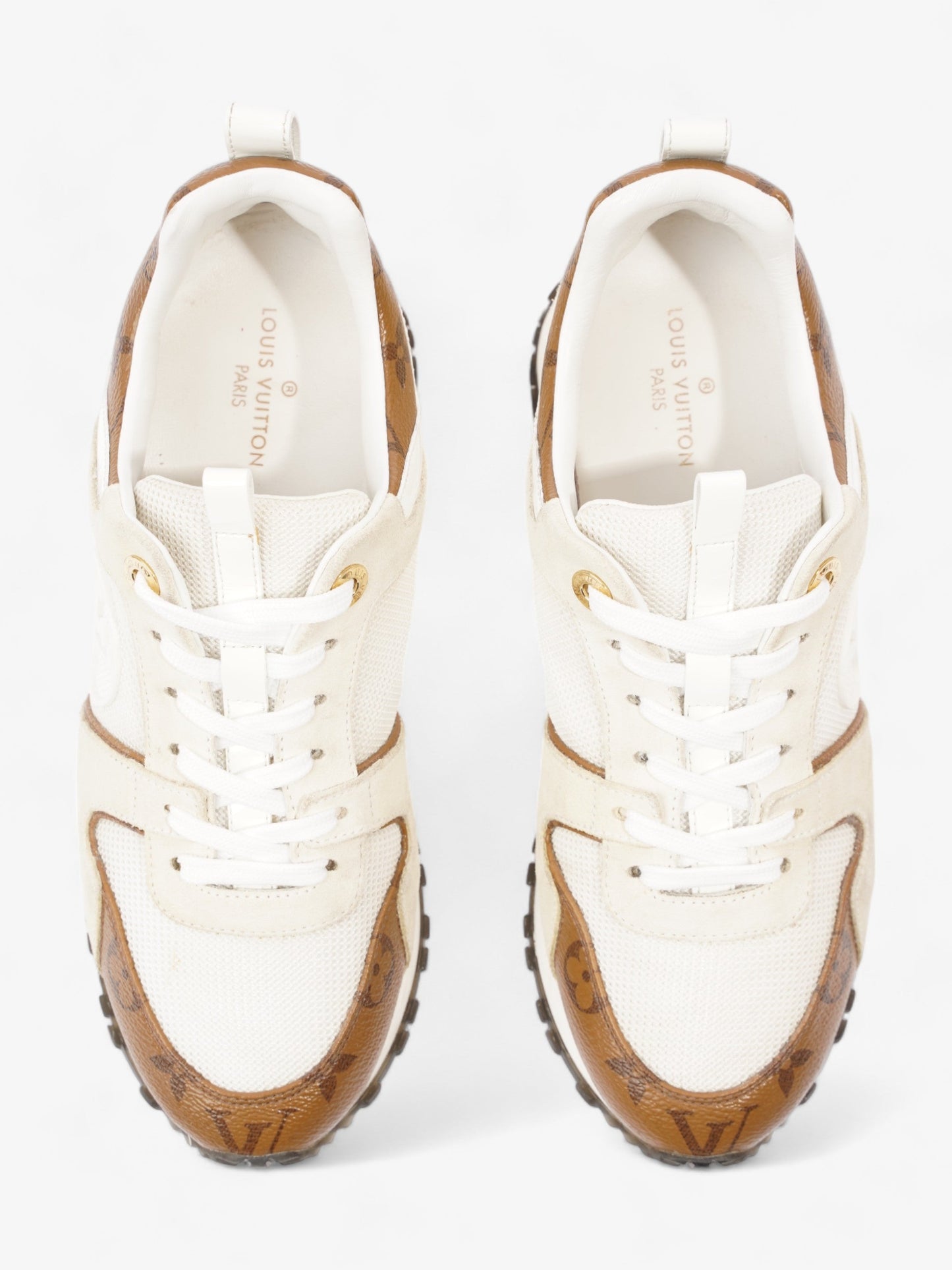 Louis Vuitton Run Away Sneakers White / Monogram Mesh EU 37 UK 4