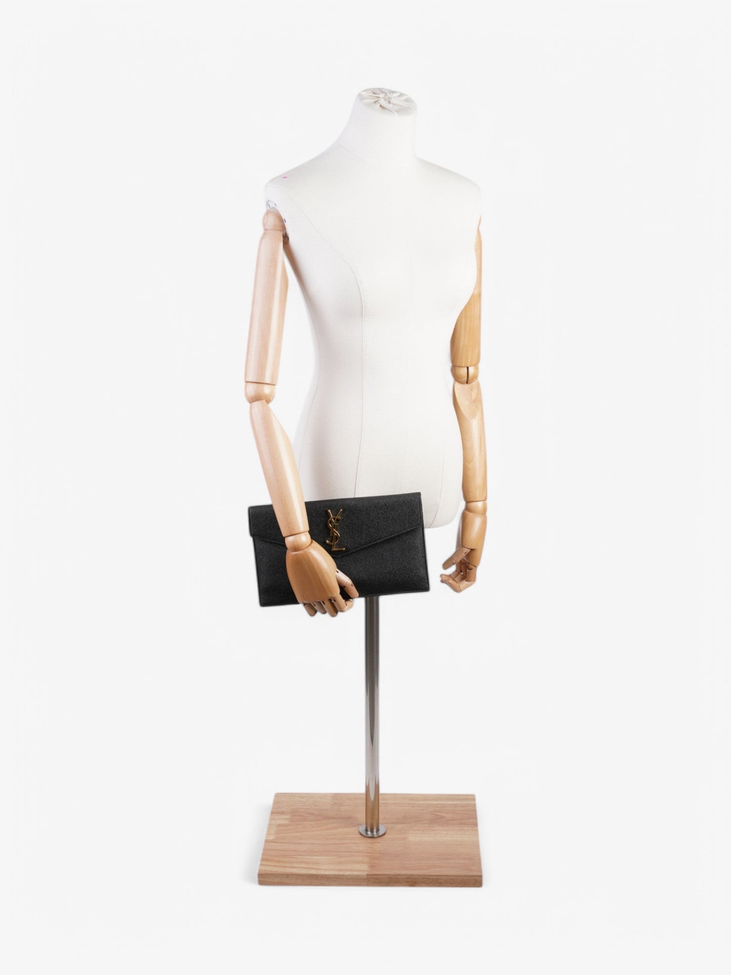 Saint Laurent Uptown Pouch Black Calfskin Leather