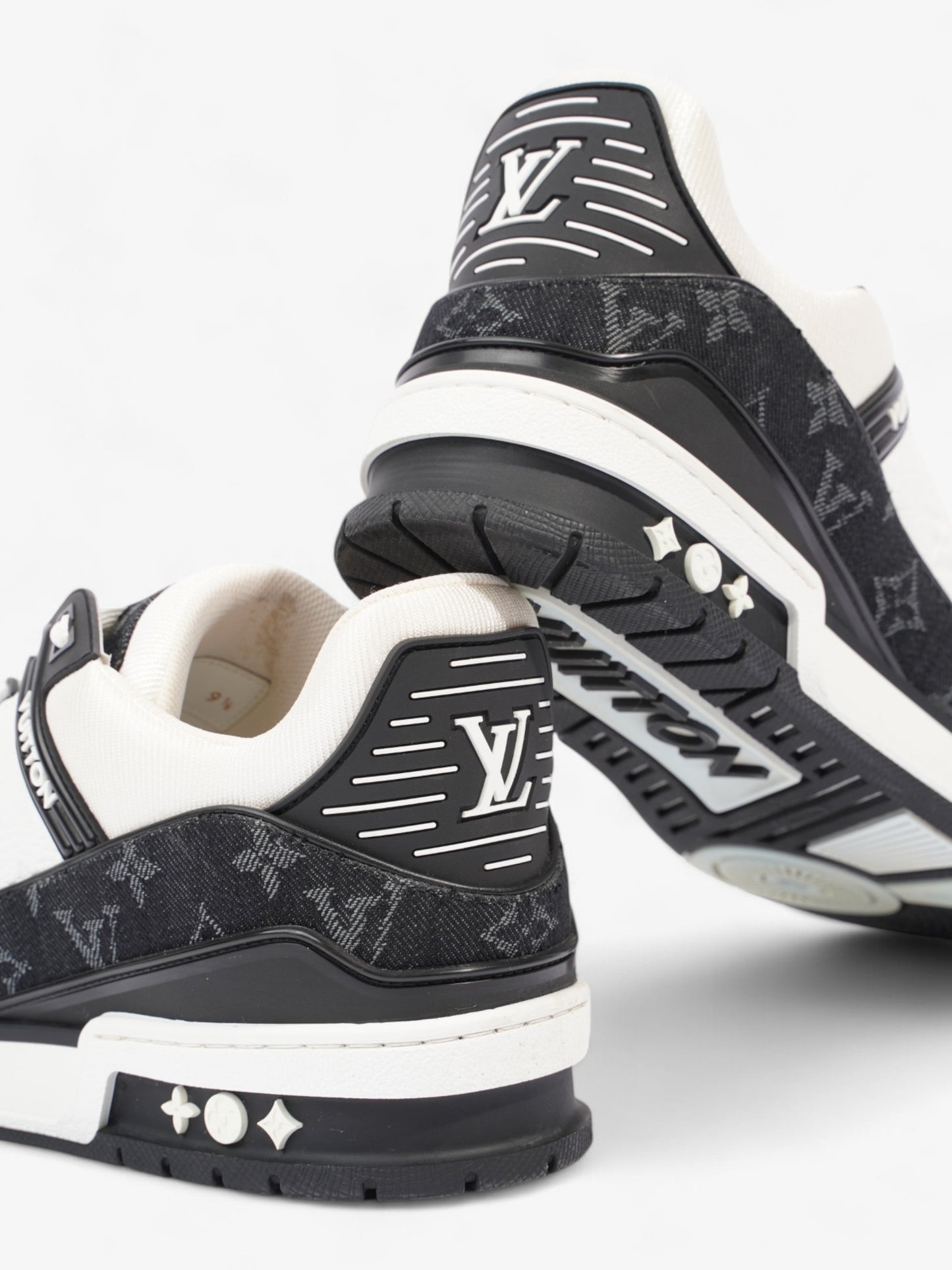 Louis Vuitton LV Sneakers White / Black Leather EU 43.5 UK 9.5