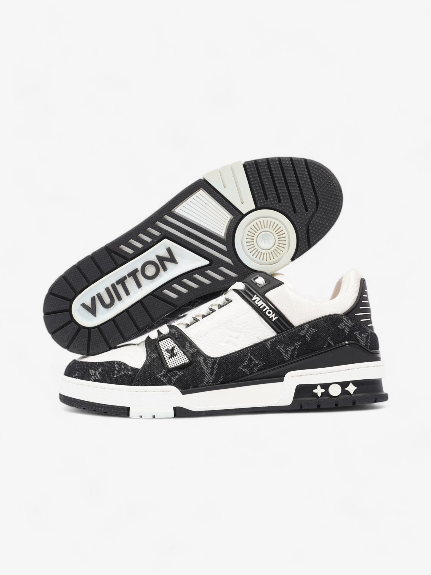 Louis Vuitton LV Sneakers White / Black Leather EU 43.5 UK 9.5