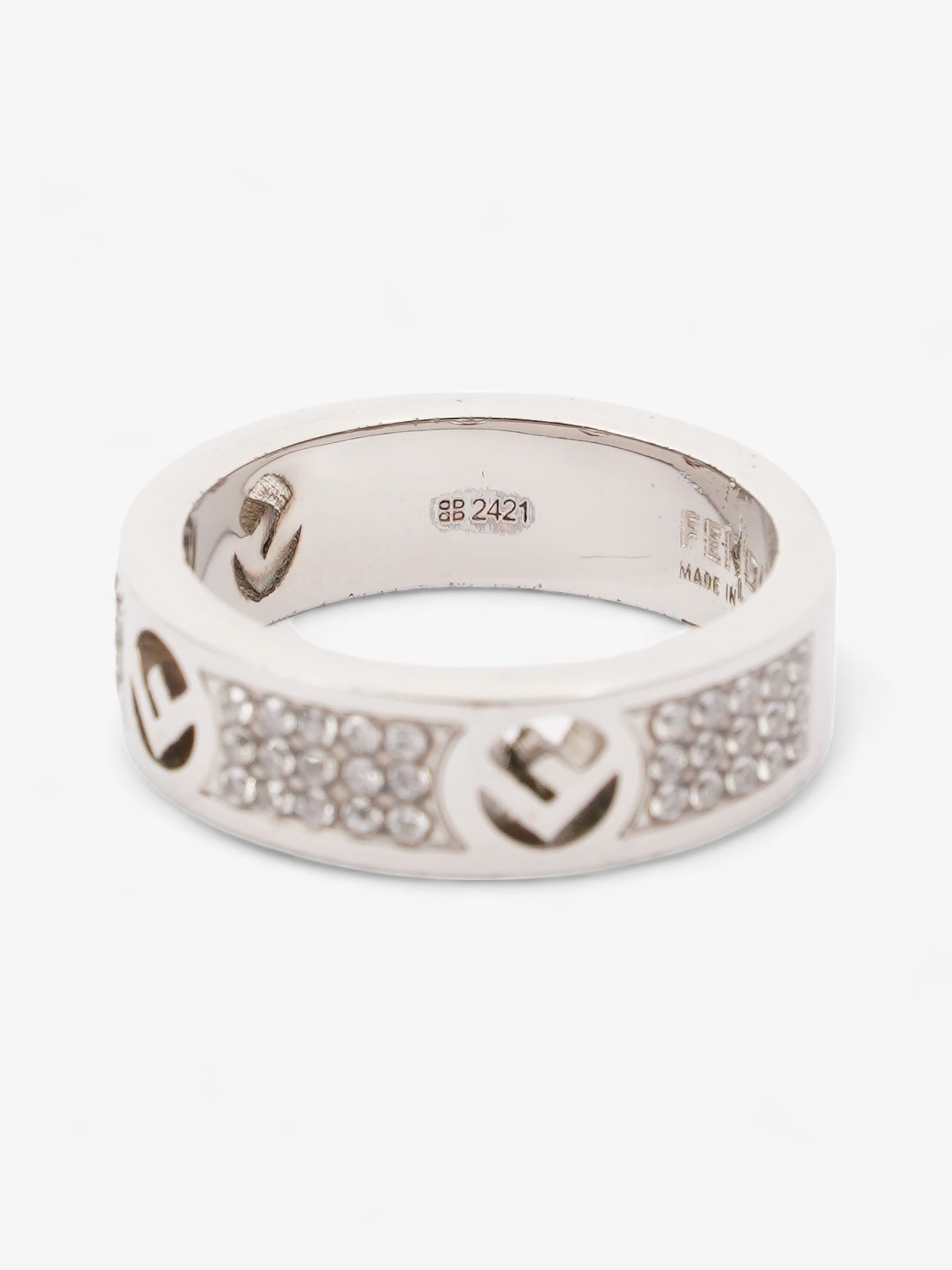 Fendi F is Fendi Ring Silver Base Metal Medium (54mm)