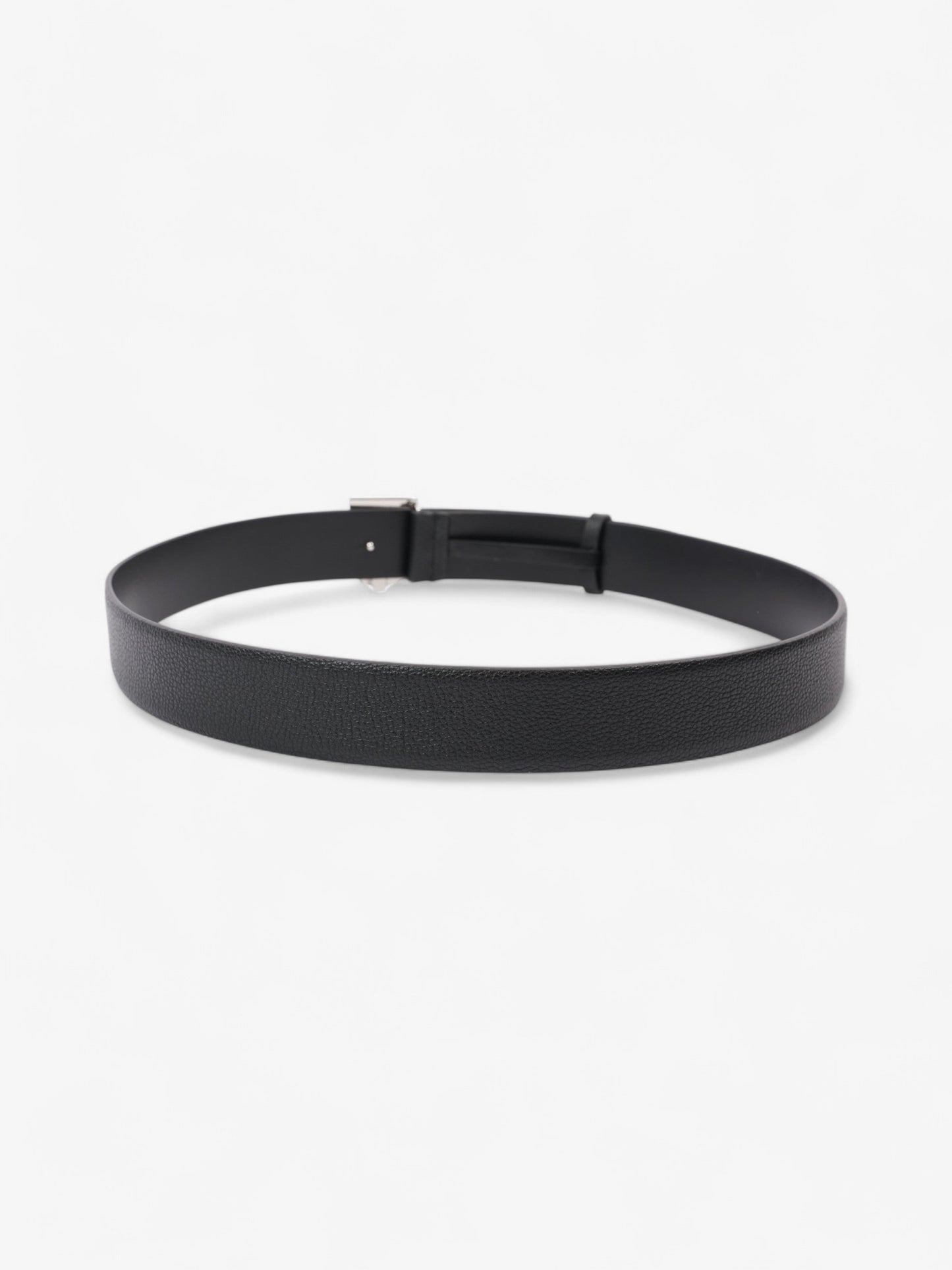 Burberry Logo Buckle Belt Black Leather 100cm 40"