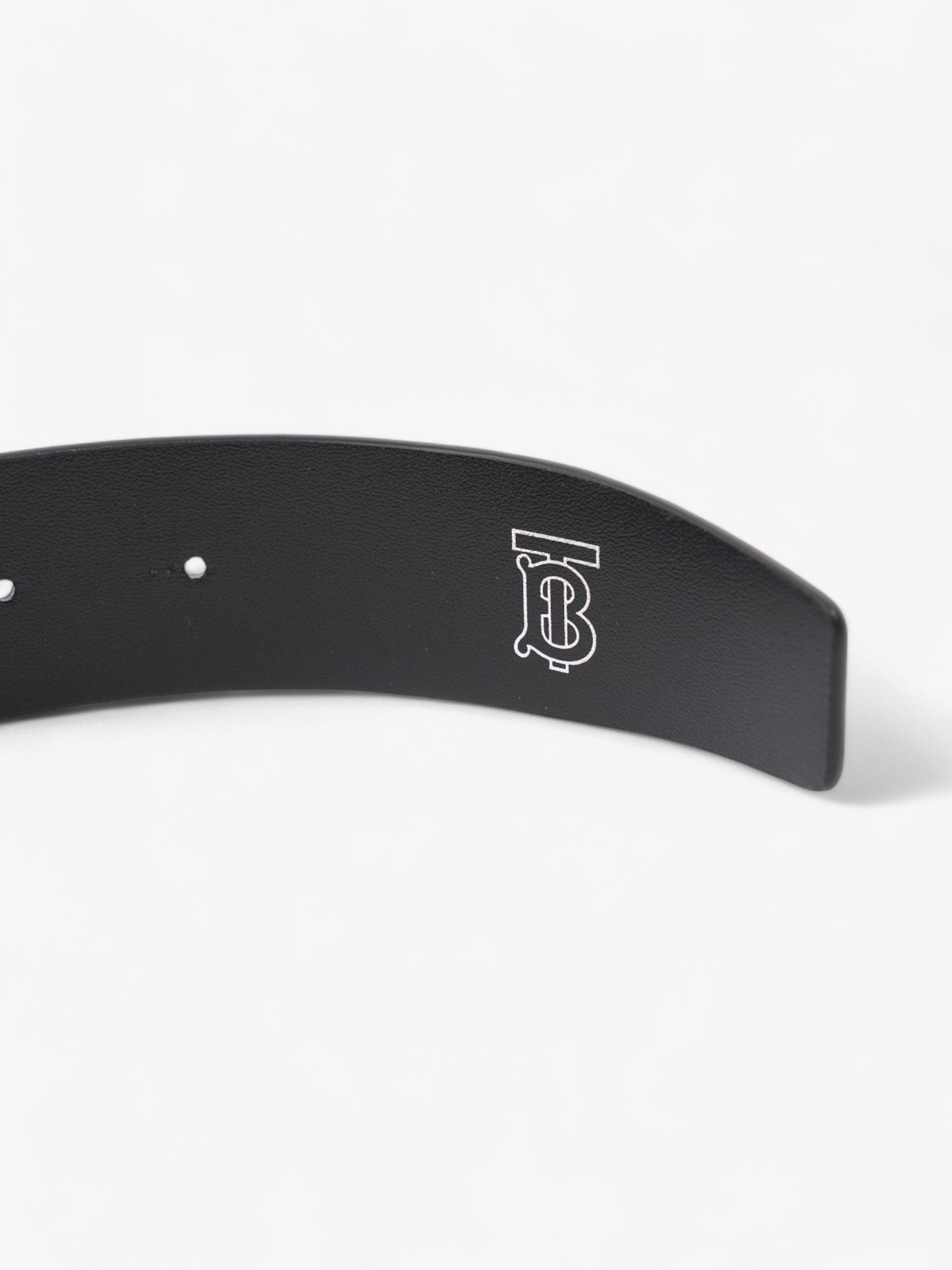 Burberry Logo Buckle Belt Black Leather 100cm 40"