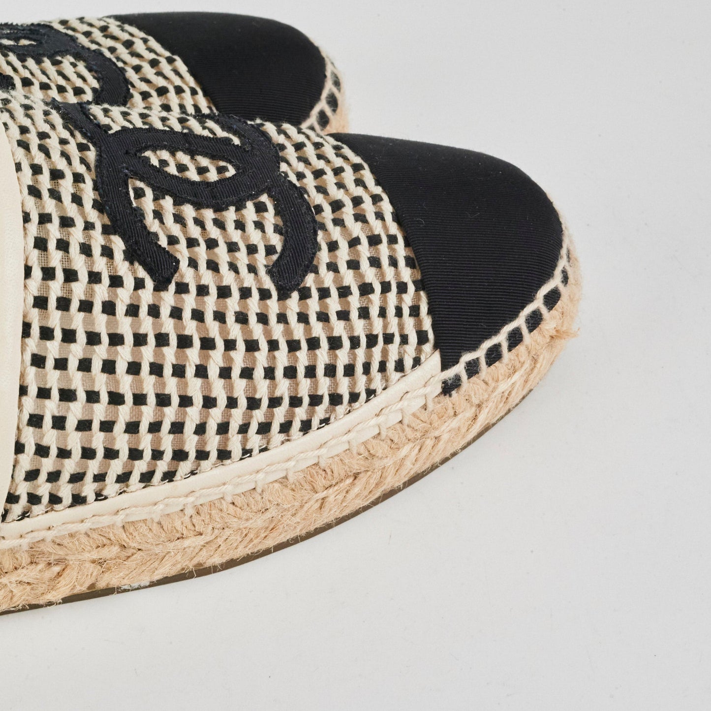 Chanel CC Espadrille Flap Shoes Size 37