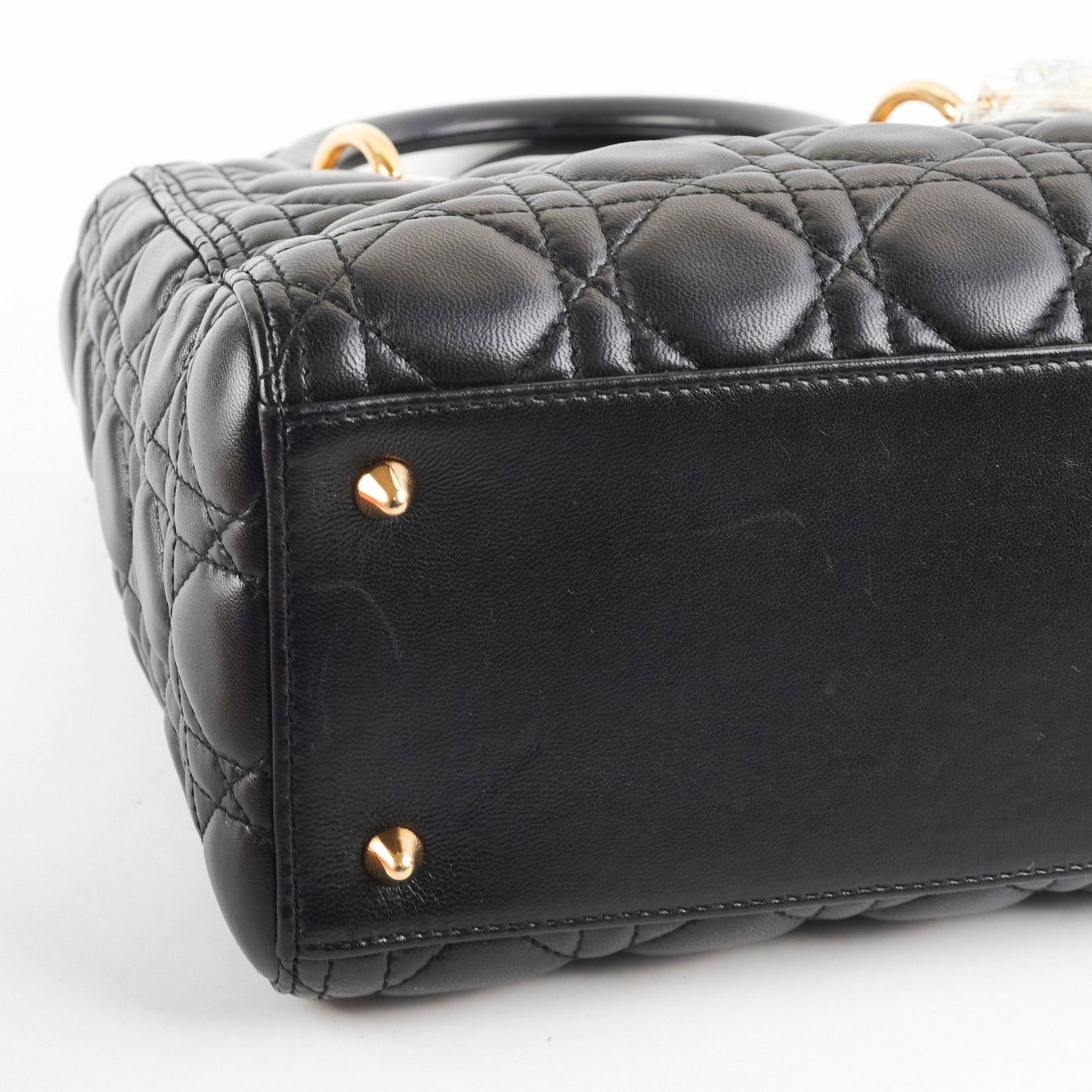 Christian Dior Medium Lady Dior Lambskin Black