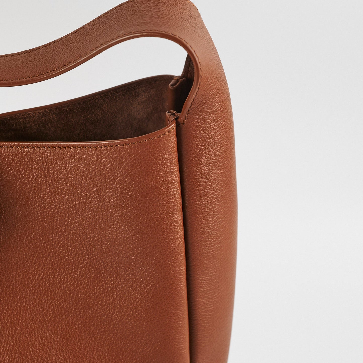 Saint Laurent Le 5 A 7 Brown Leather Tote