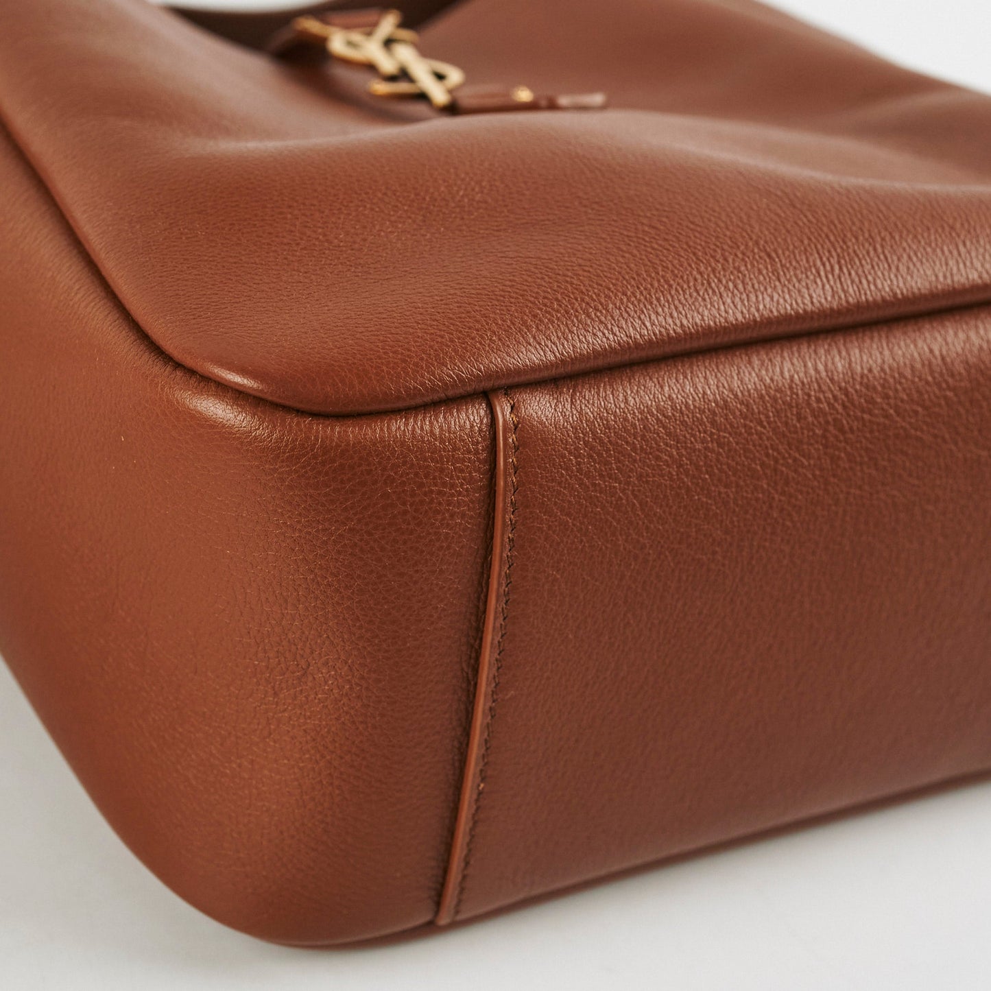 Saint Laurent Le 5 A 7 Brown Leather Tote