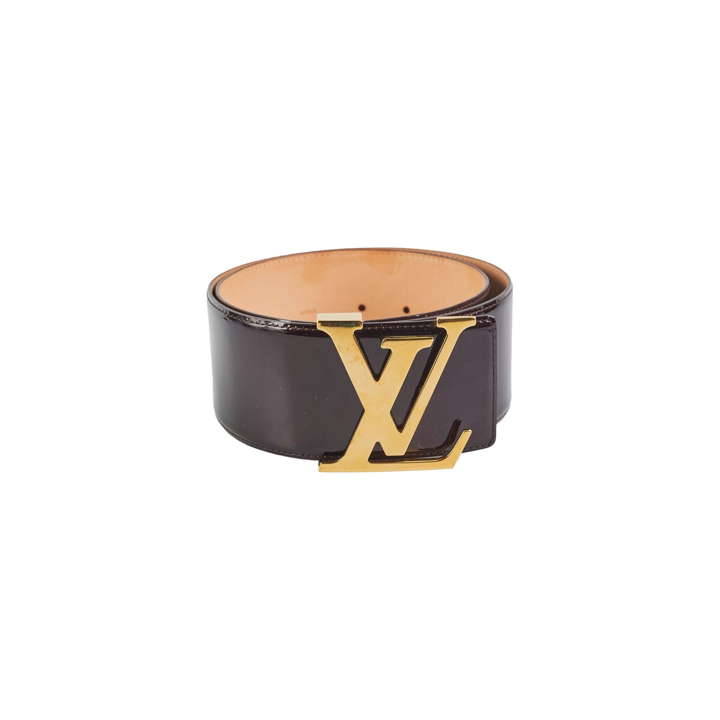 Louis Vuitton Patent Belt Amarate 75cm
