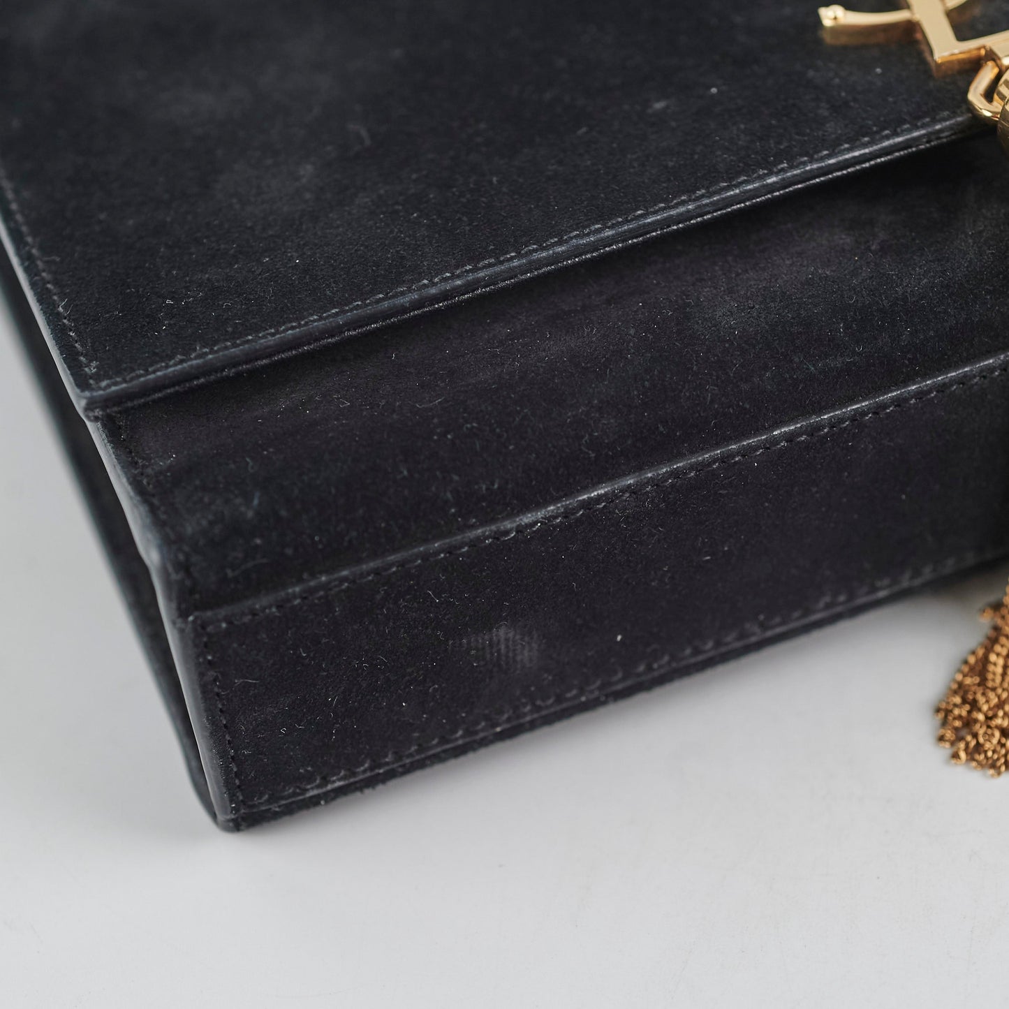 Saint Laurent Kate Medium Tassel Suede Black