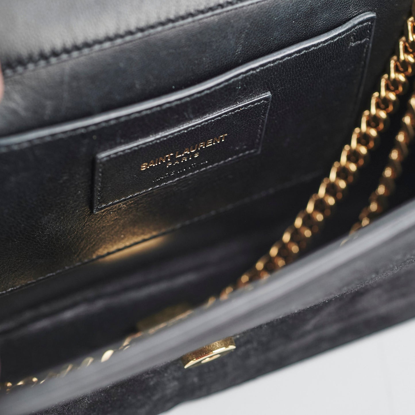 Saint Laurent Kate Medium Tassel Suede Black