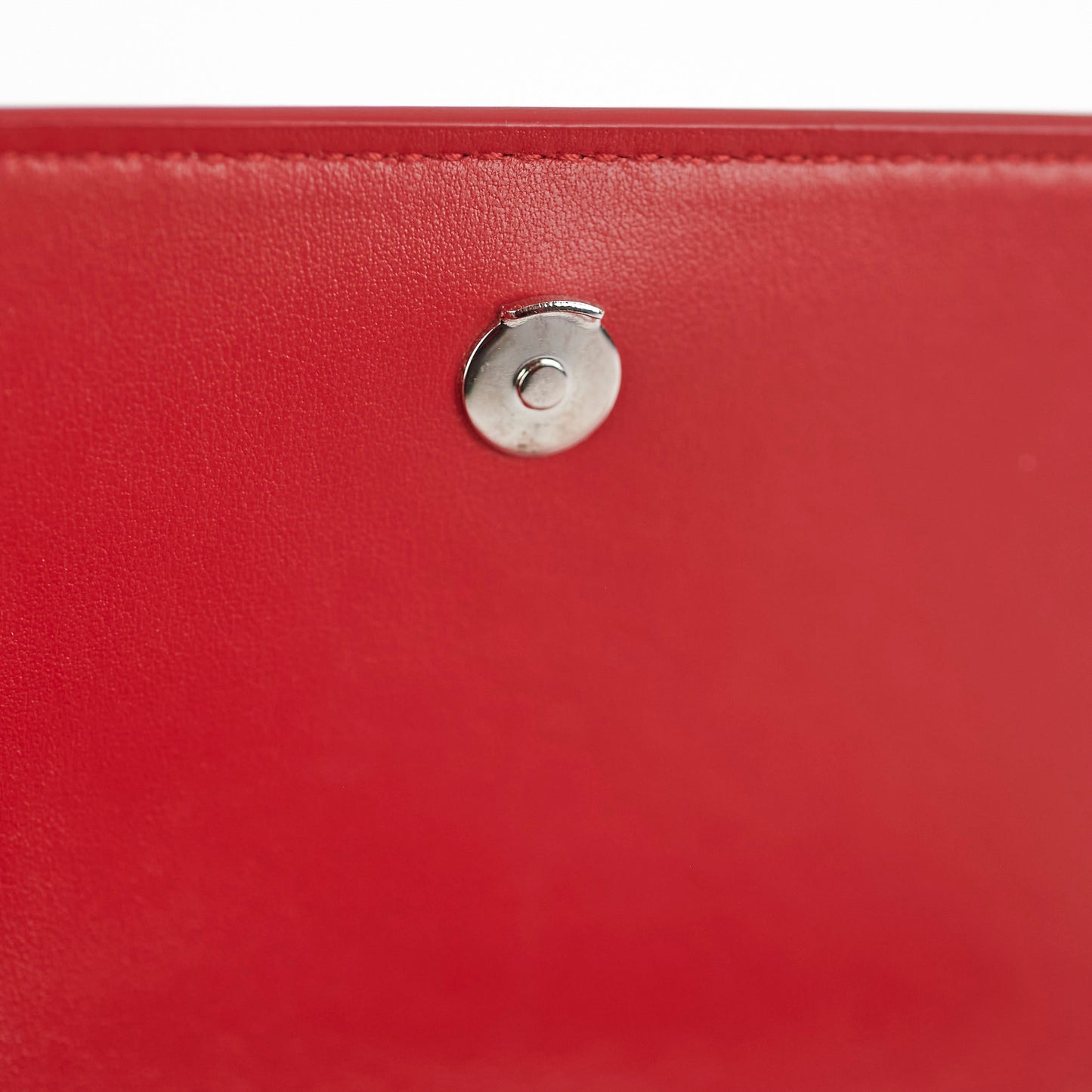 Saint Laurent Sunset On Chain Mini Croc Embossed Red