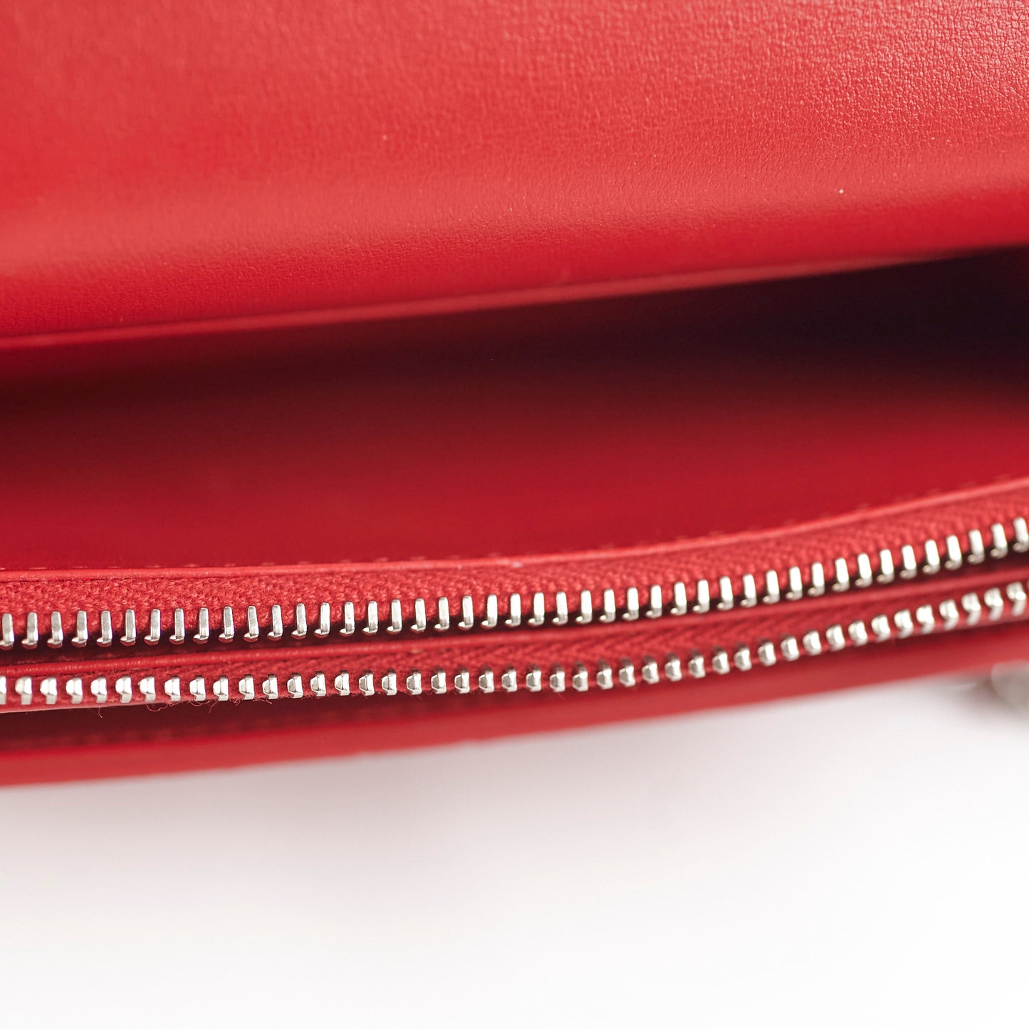 Saint Laurent Sunset On Chain Mini Croc Embossed Red