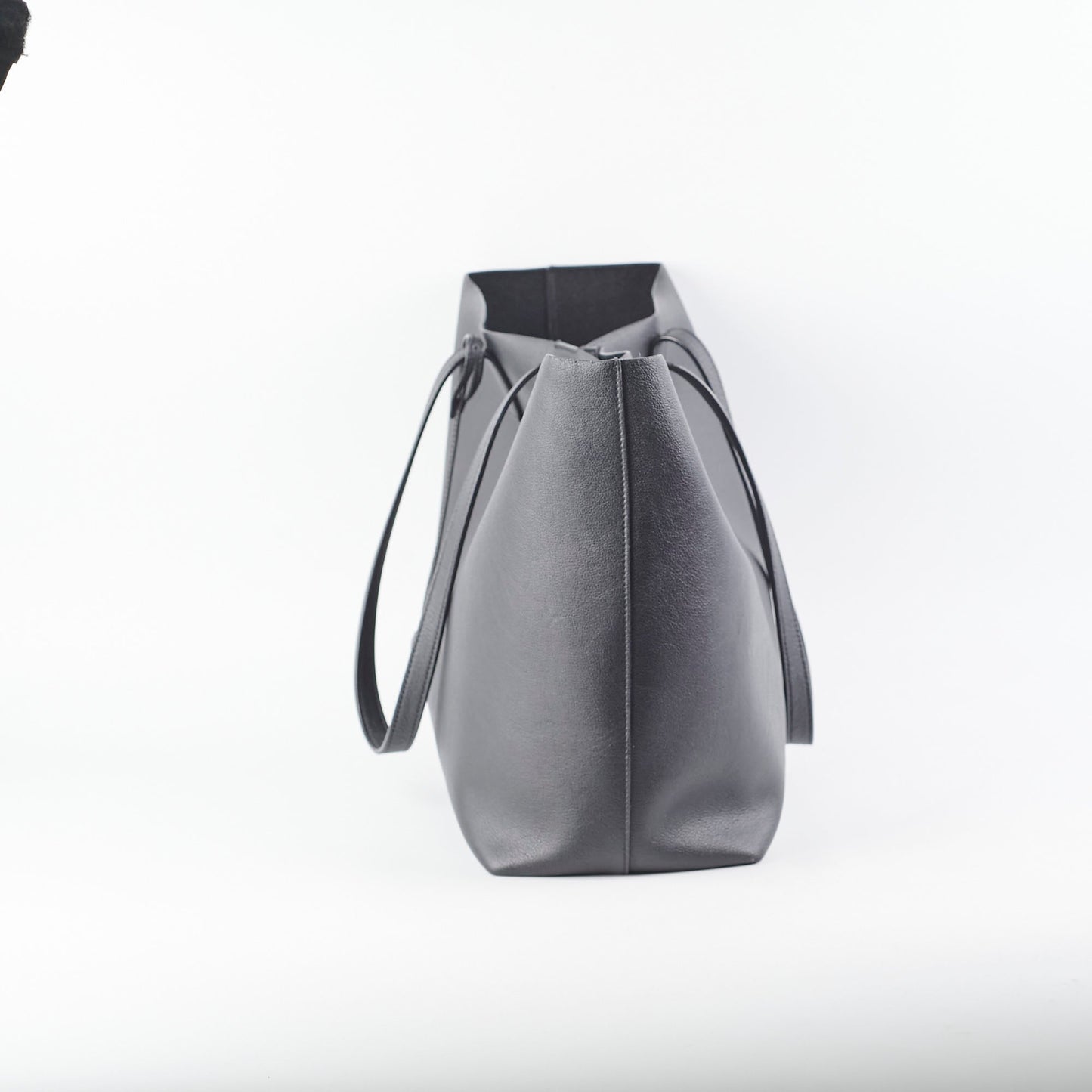 Saint Laurent East West Black Leather Shopping Shoulder Tote