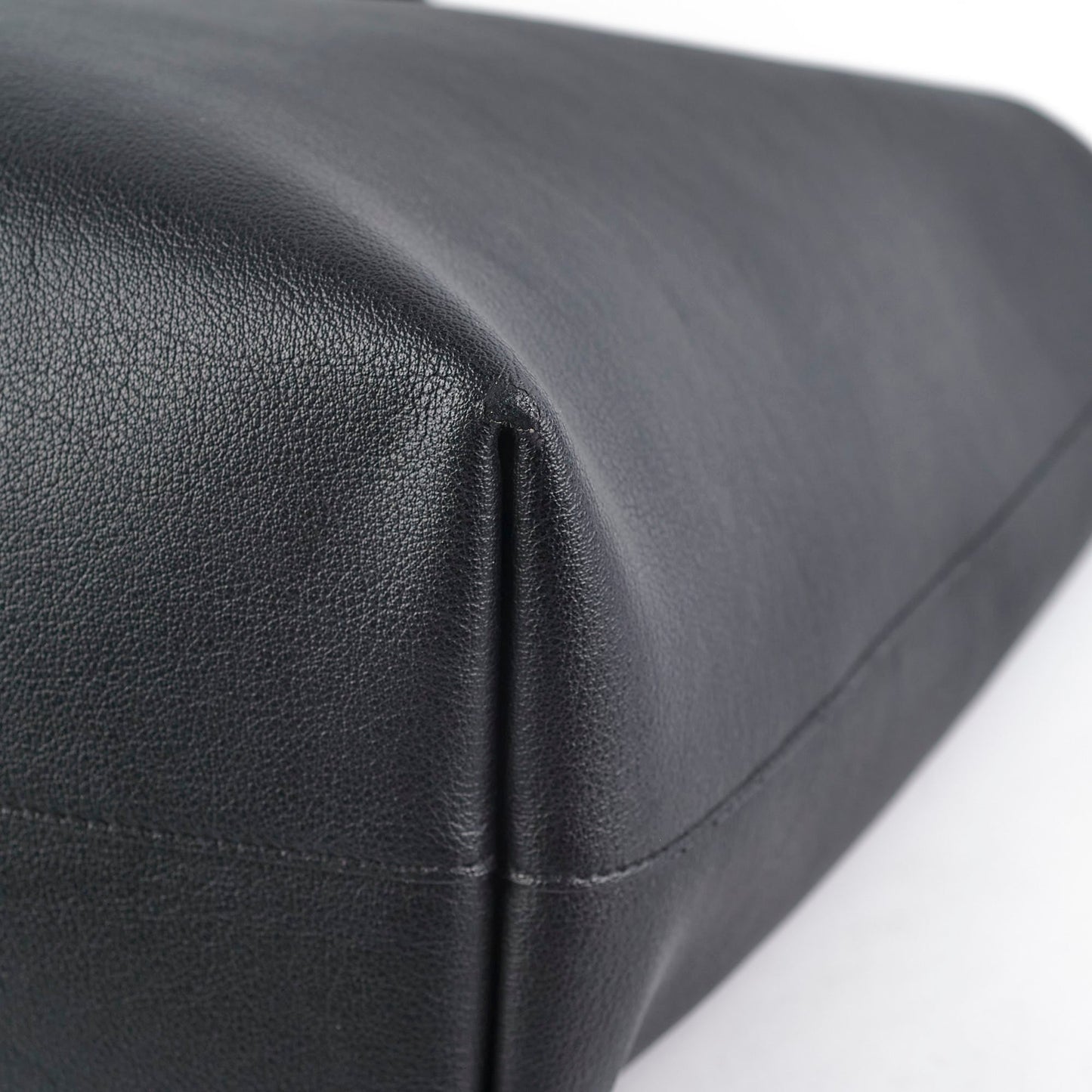 Saint Laurent East West Black Leather Shopping Shoulder Tote