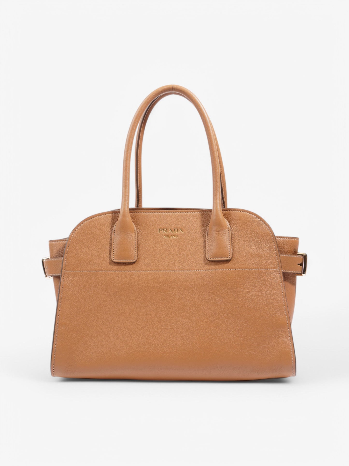 Prada Leather Tote Bag Brown Leather