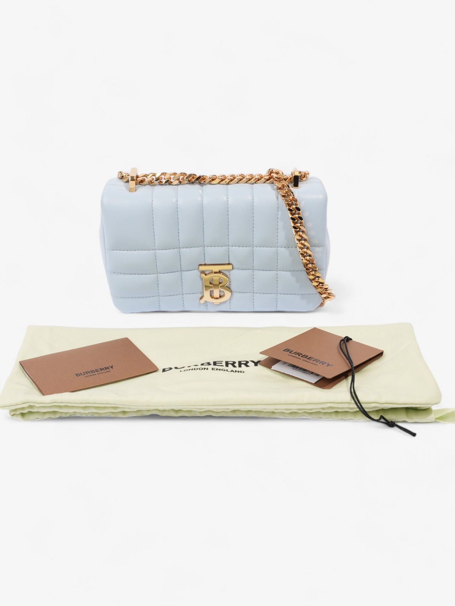 Burberry Mini Lola Baby Blue Lambskin Leather