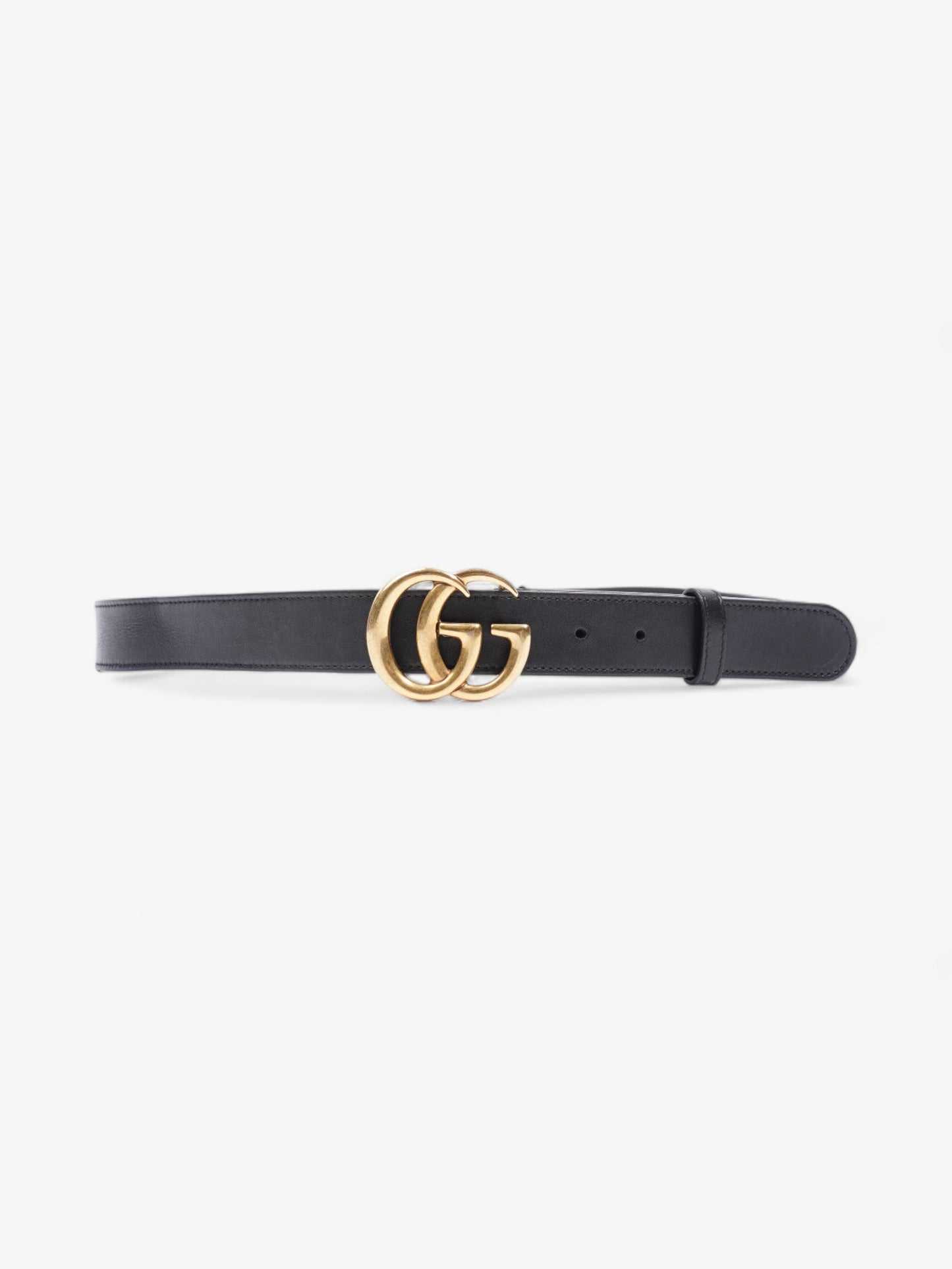 Gucci GG Marmont Wide Belt Black Leather 90cm / 36"