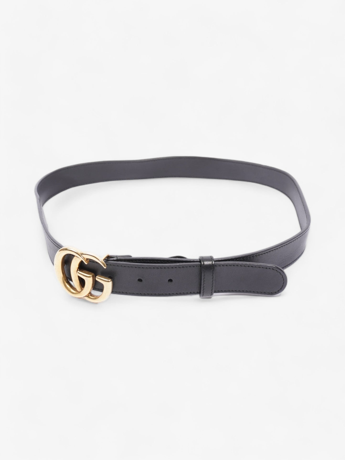 Gucci GG Marmont Wide Belt Black Leather 90cm / 36"