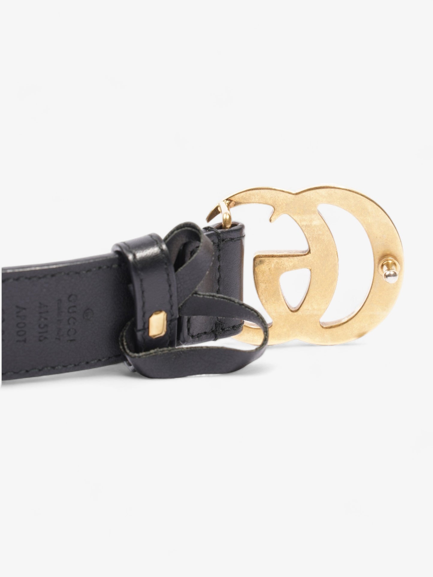 Gucci GG Marmont Wide Belt Black Leather 90cm / 36"