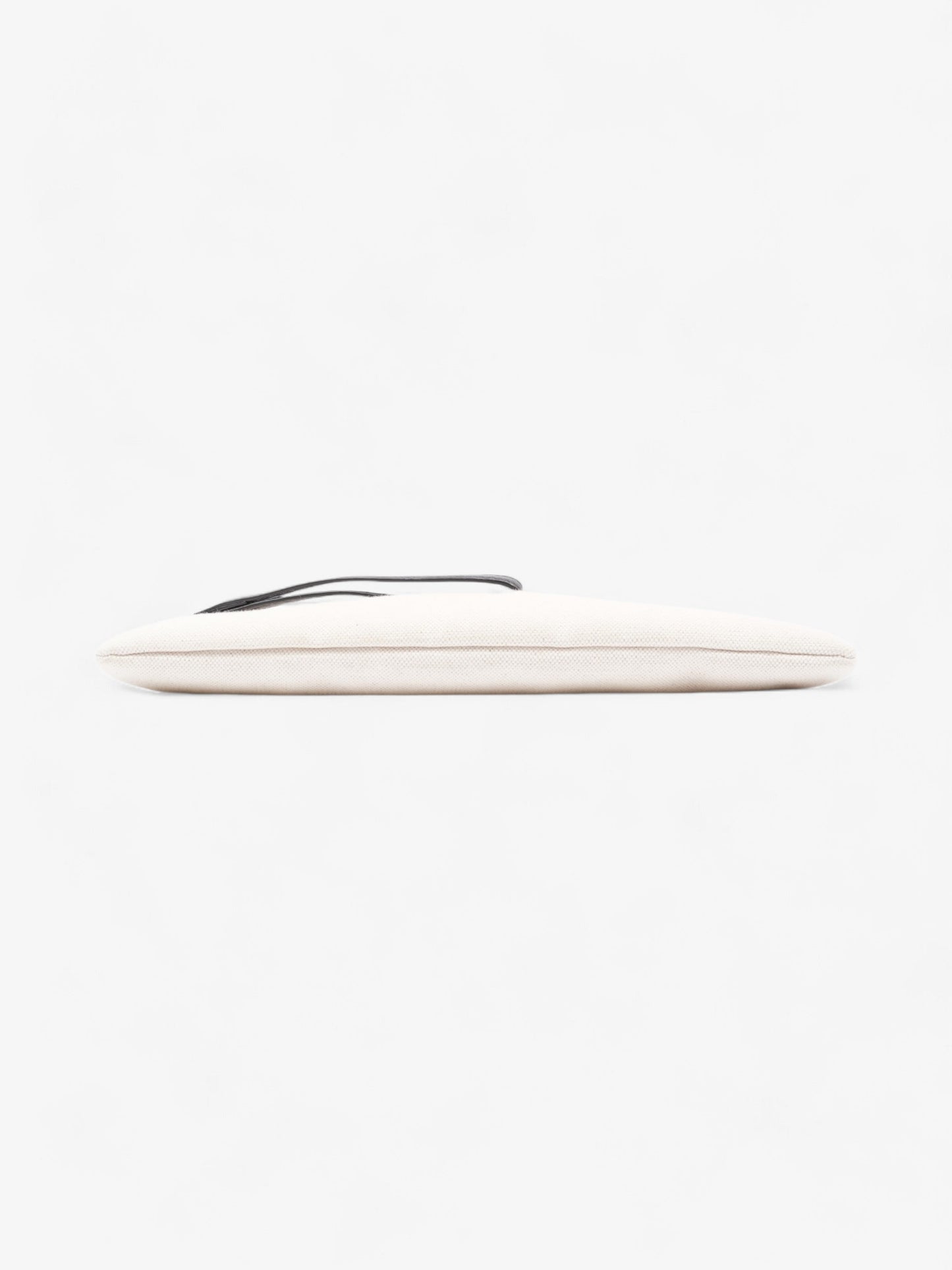 Saint Laurent Rive Gauche Wristlet Black / White Canvas